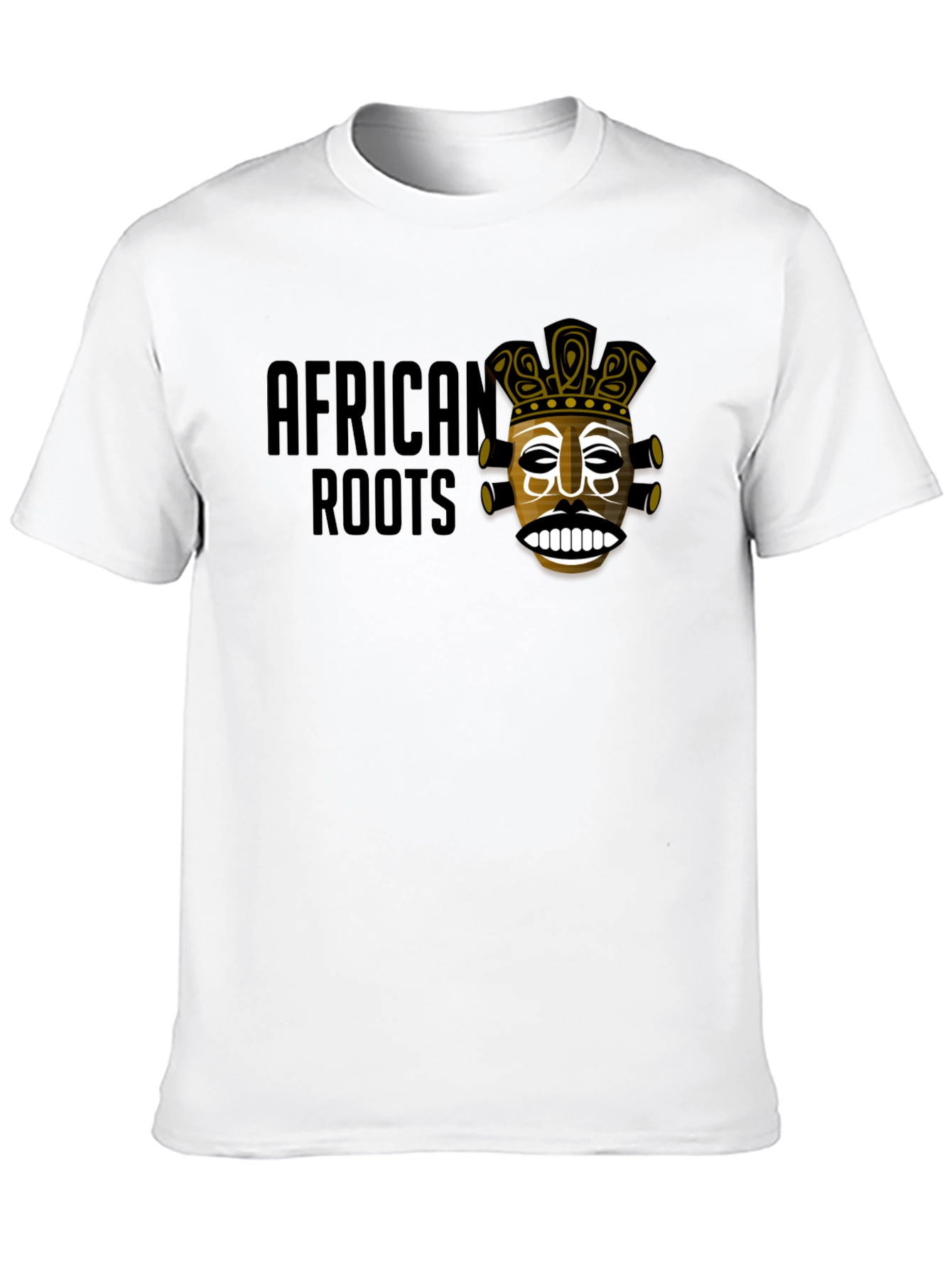 African Roots Graphic Print T-Shirt - Black