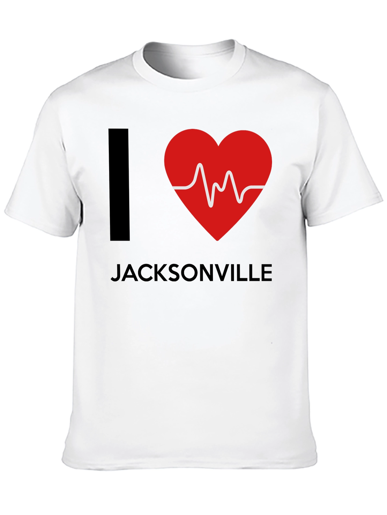I Love Jacksonville Graphic Tee - Black Cotton T-Shirt