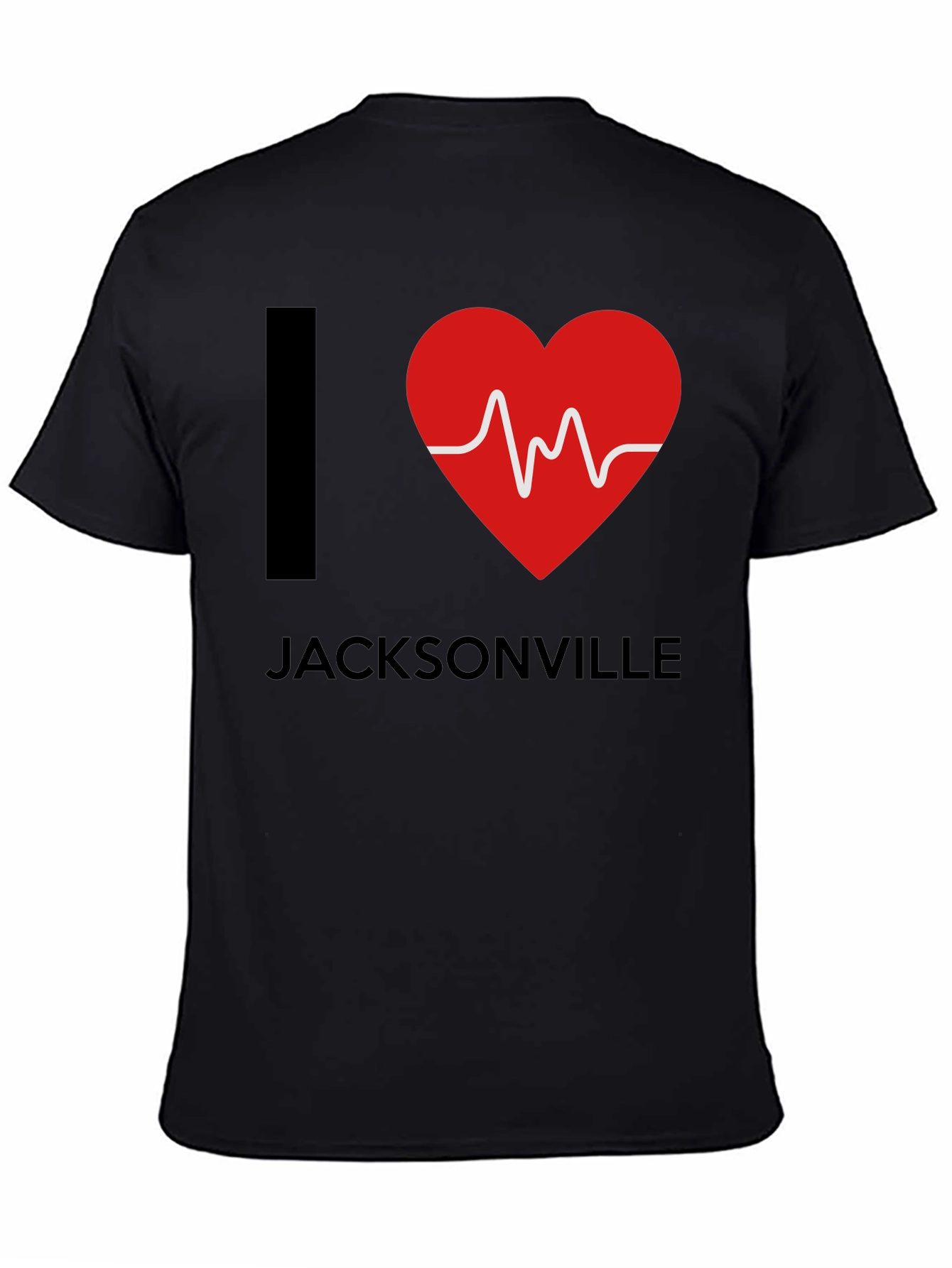 I Love Jacksonville Graphic Tee - Black Cotton T-Shirt