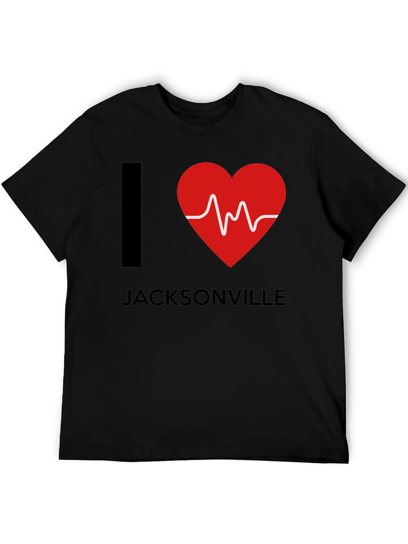 I Love Jacksonville Graphic Tee - Black Cotton T-Shirt
