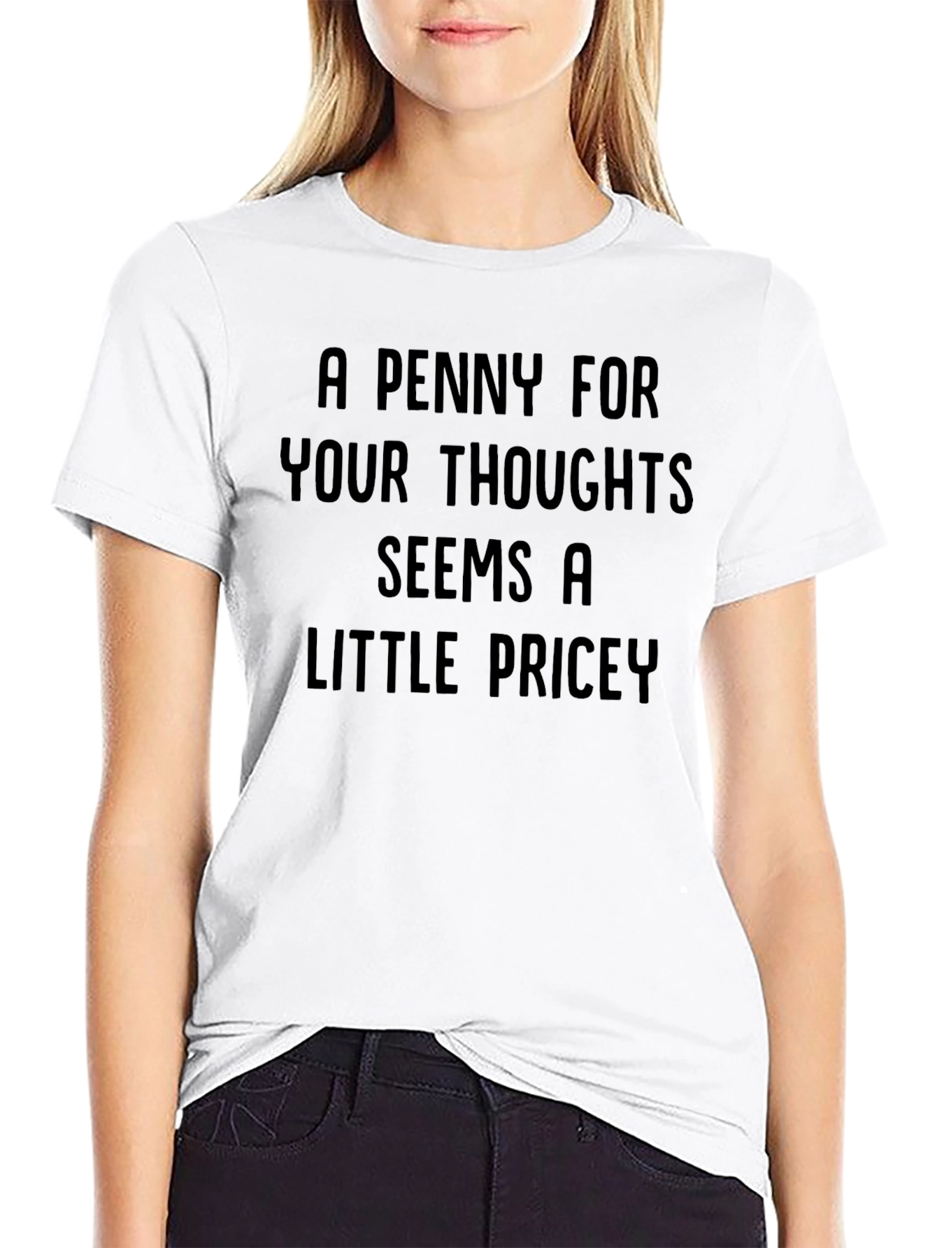 Funny A Penny For Your Thoughts Graphic Tee