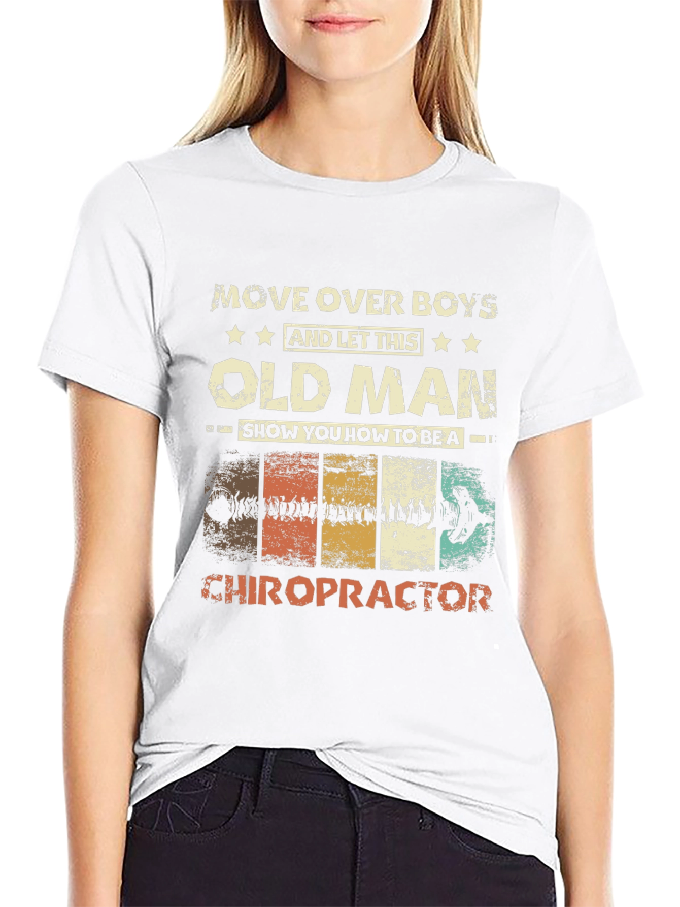Old Man Chiropractor Graphic T-Shirt
