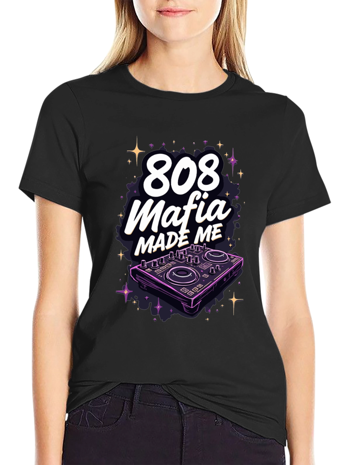 808 Mafia Made Me Black Graphic Tee