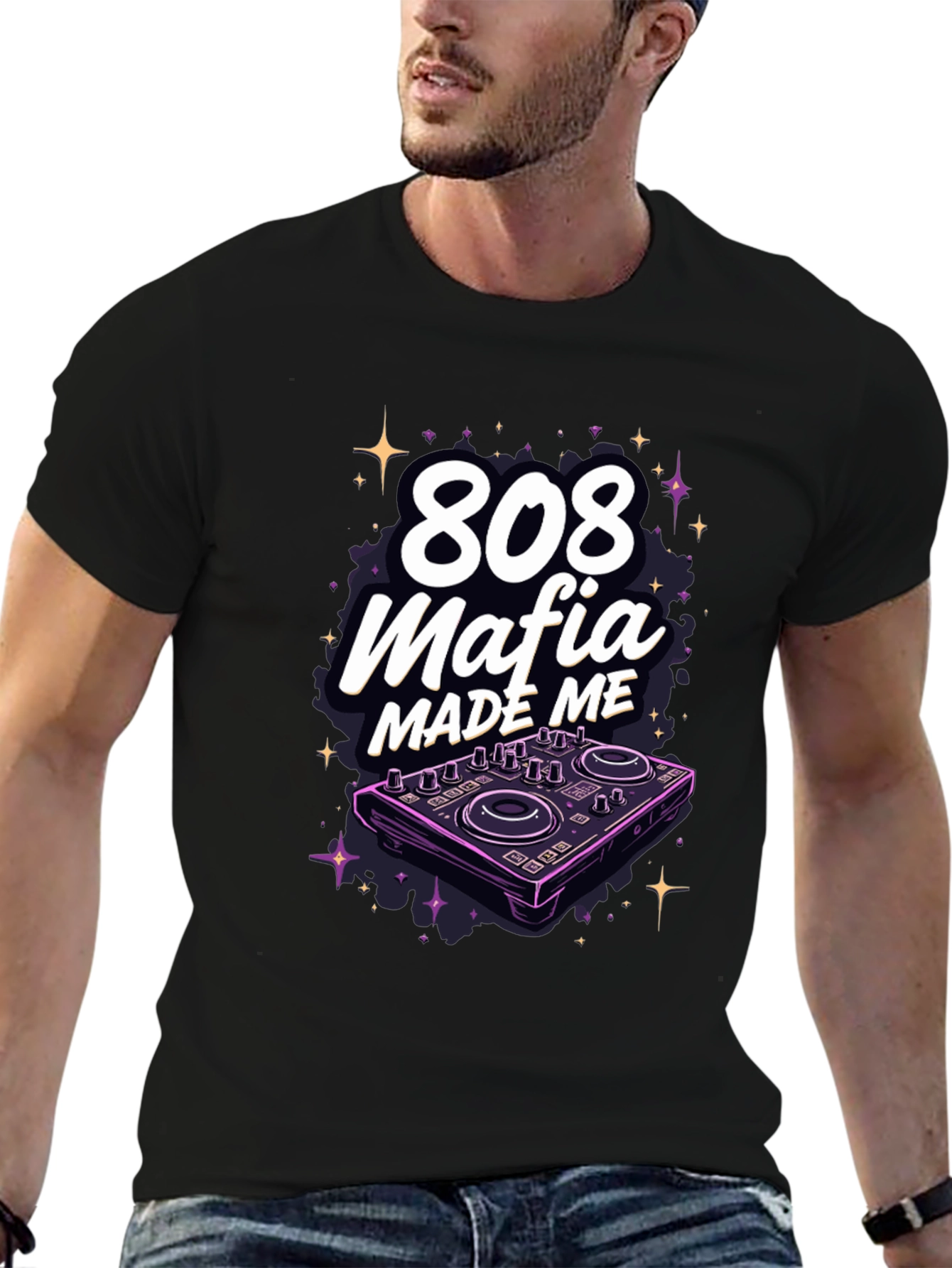 808 Mafia Made Me Black Graphic Tee