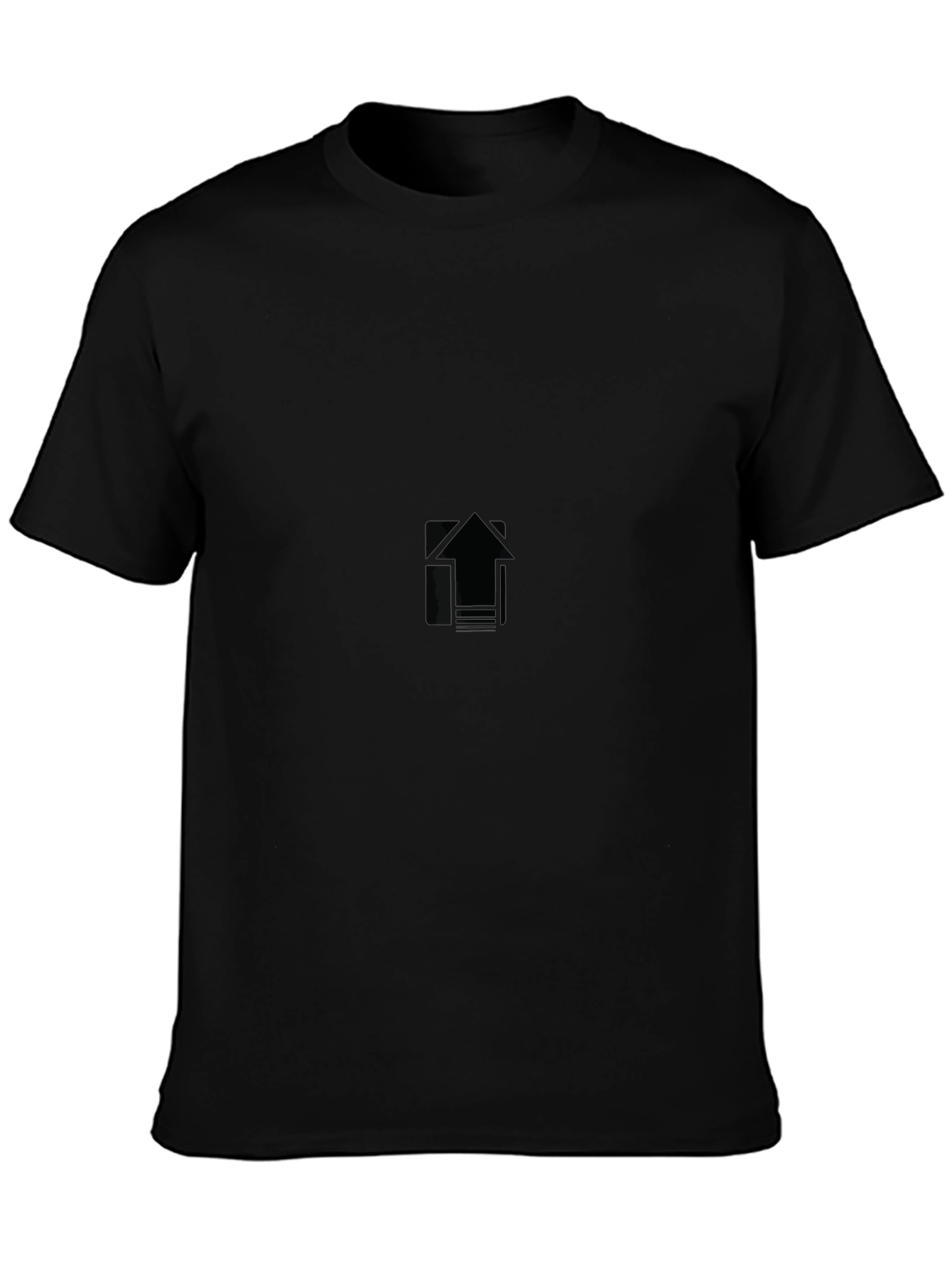 Mens Black Crew Neck Short Sleeve T-Shirt