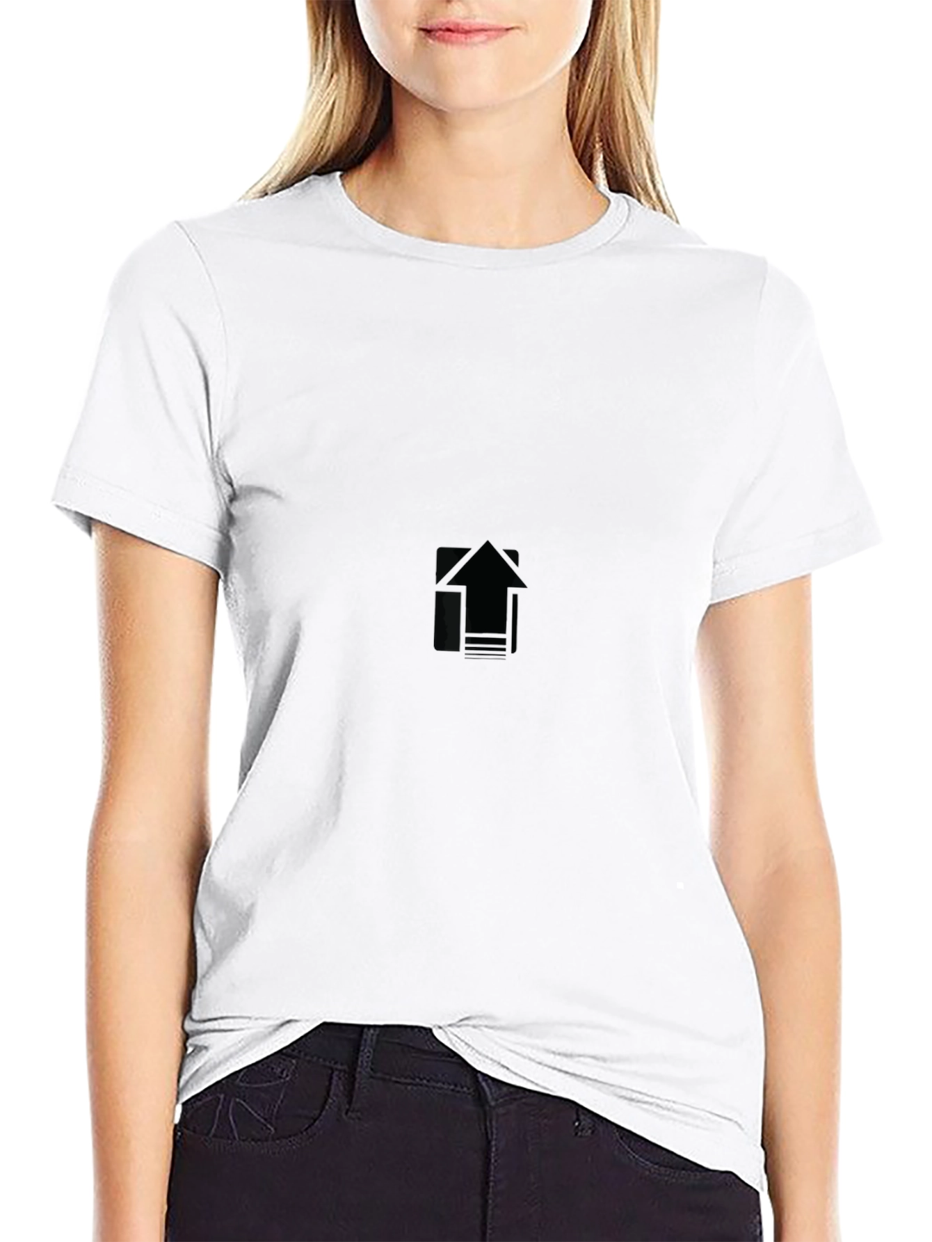 Mens Black Crew Neck Short Sleeve T-Shirt