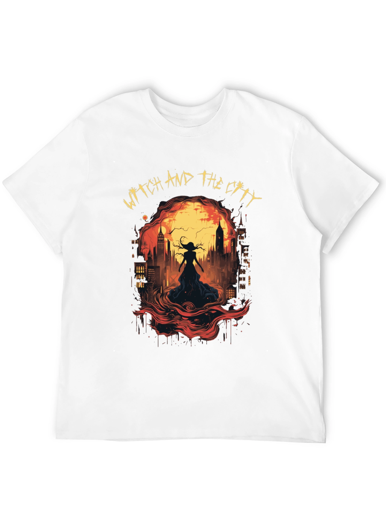 Witch and The City Black Graphic Tee
