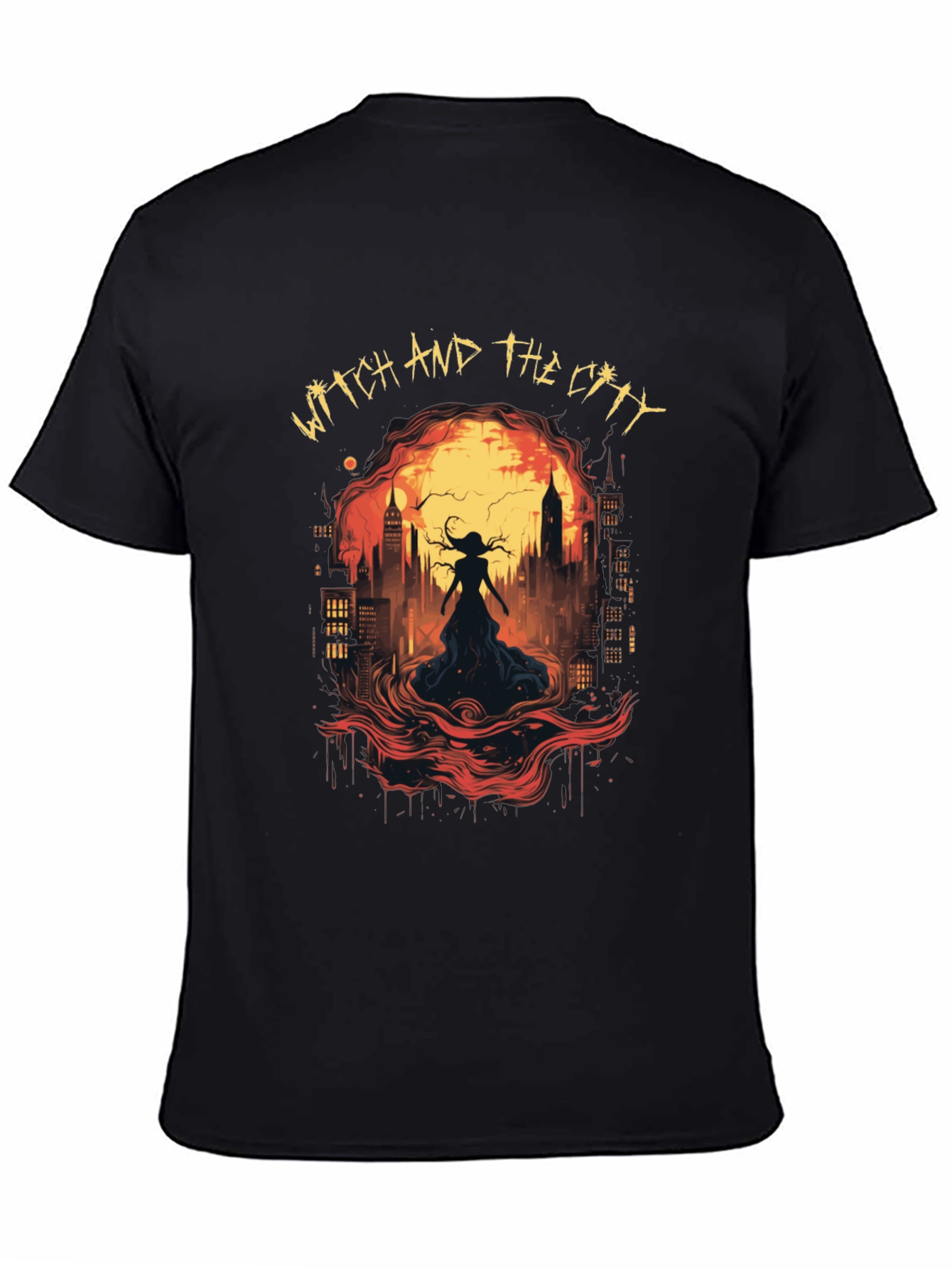 Witch and The City Black Graphic Tee