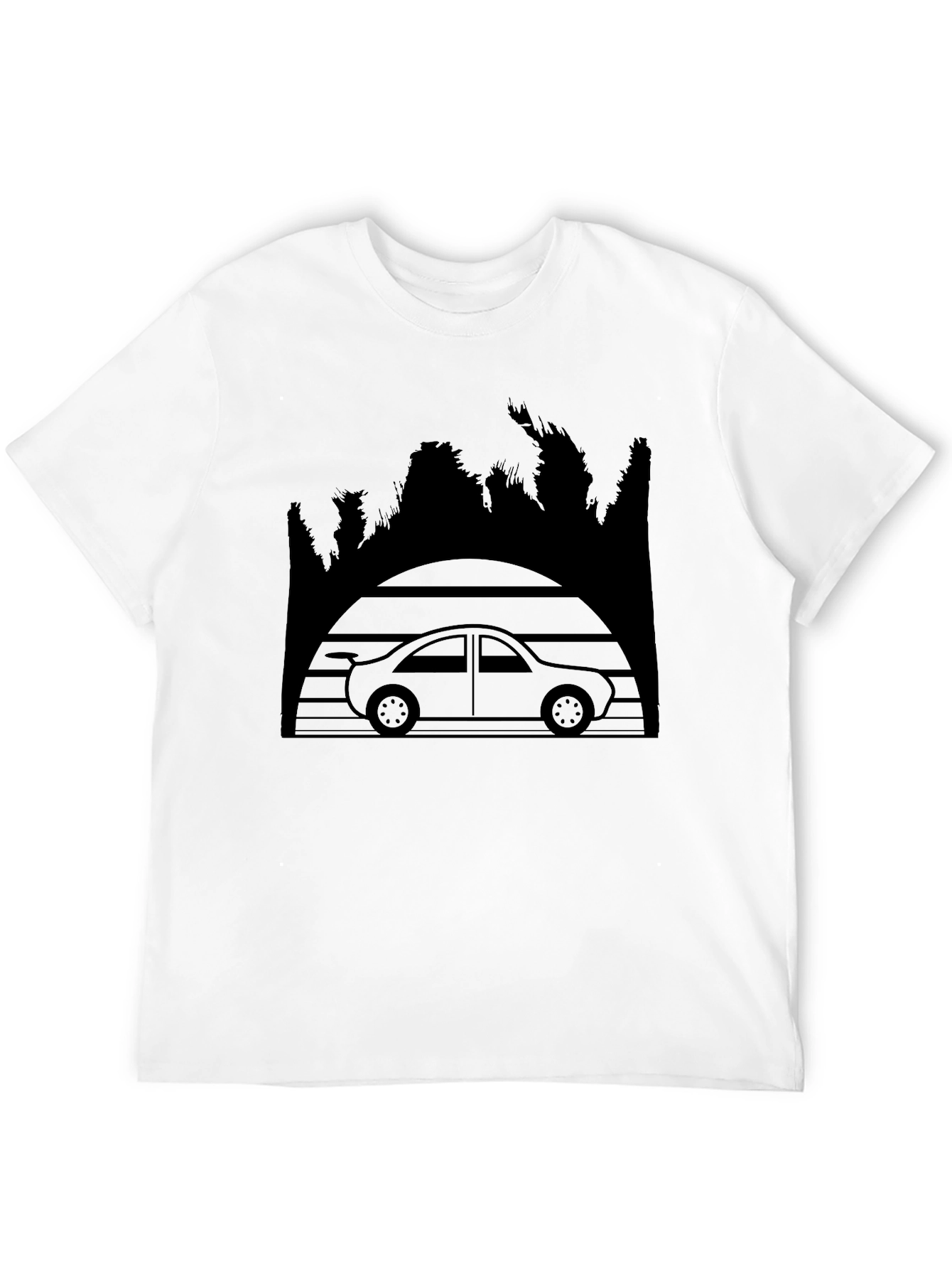 Retro Car T-Shirt - Classic Automotive Silhouette Design