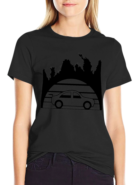 Retro Car T-Shirt - Classic Automotive Silhouette Design