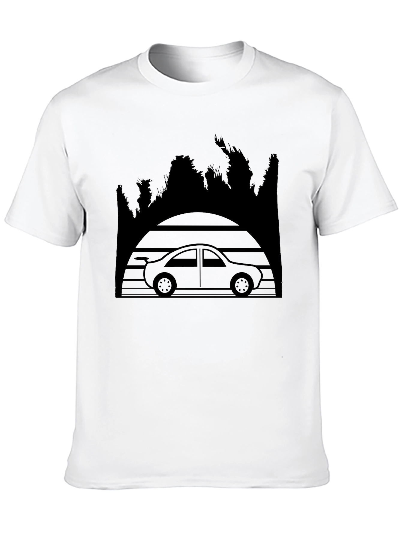 Retro Car T-Shirt - Classic Automotive Silhouette Design