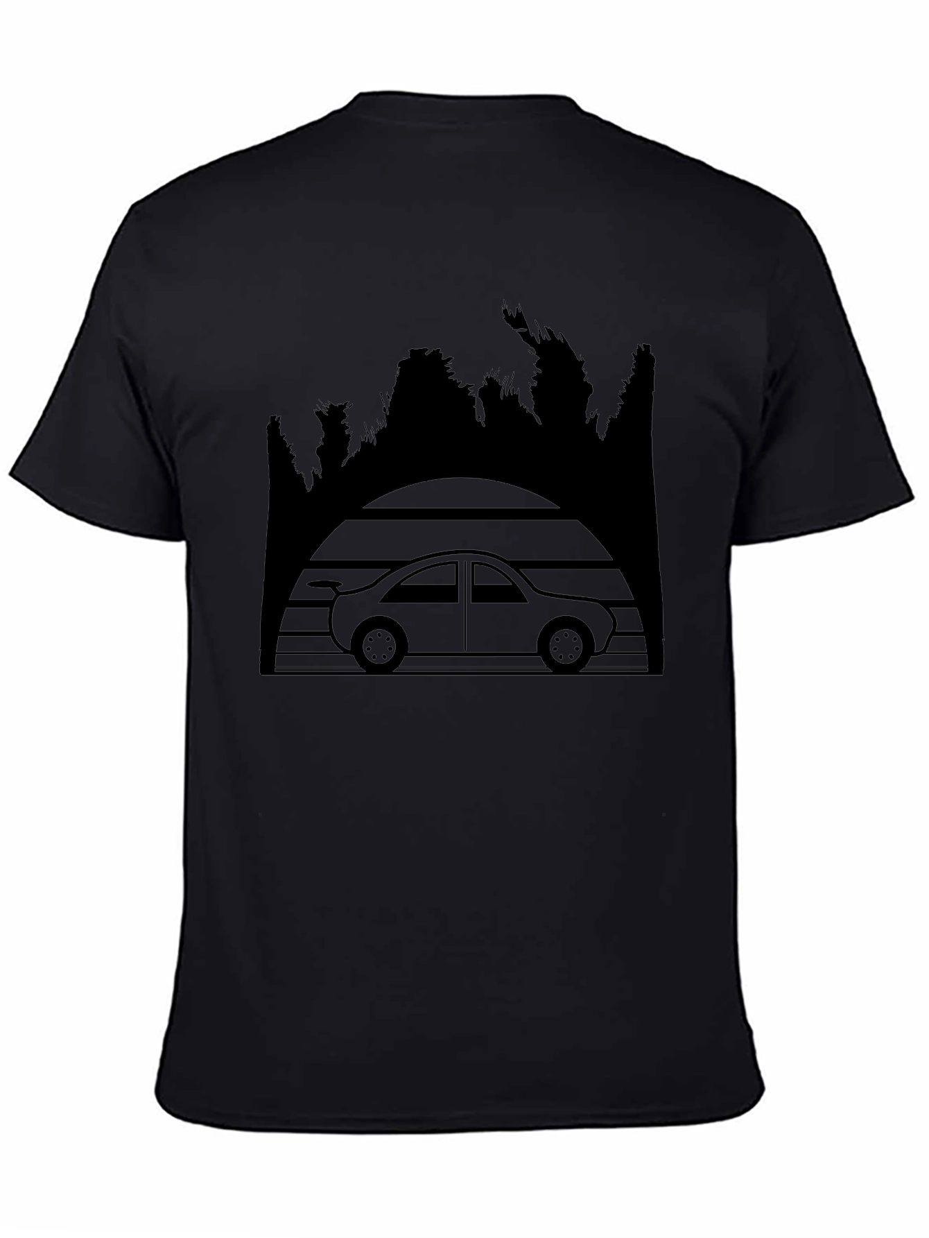 Retro Car T-Shirt - Classic Automotive Silhouette Design