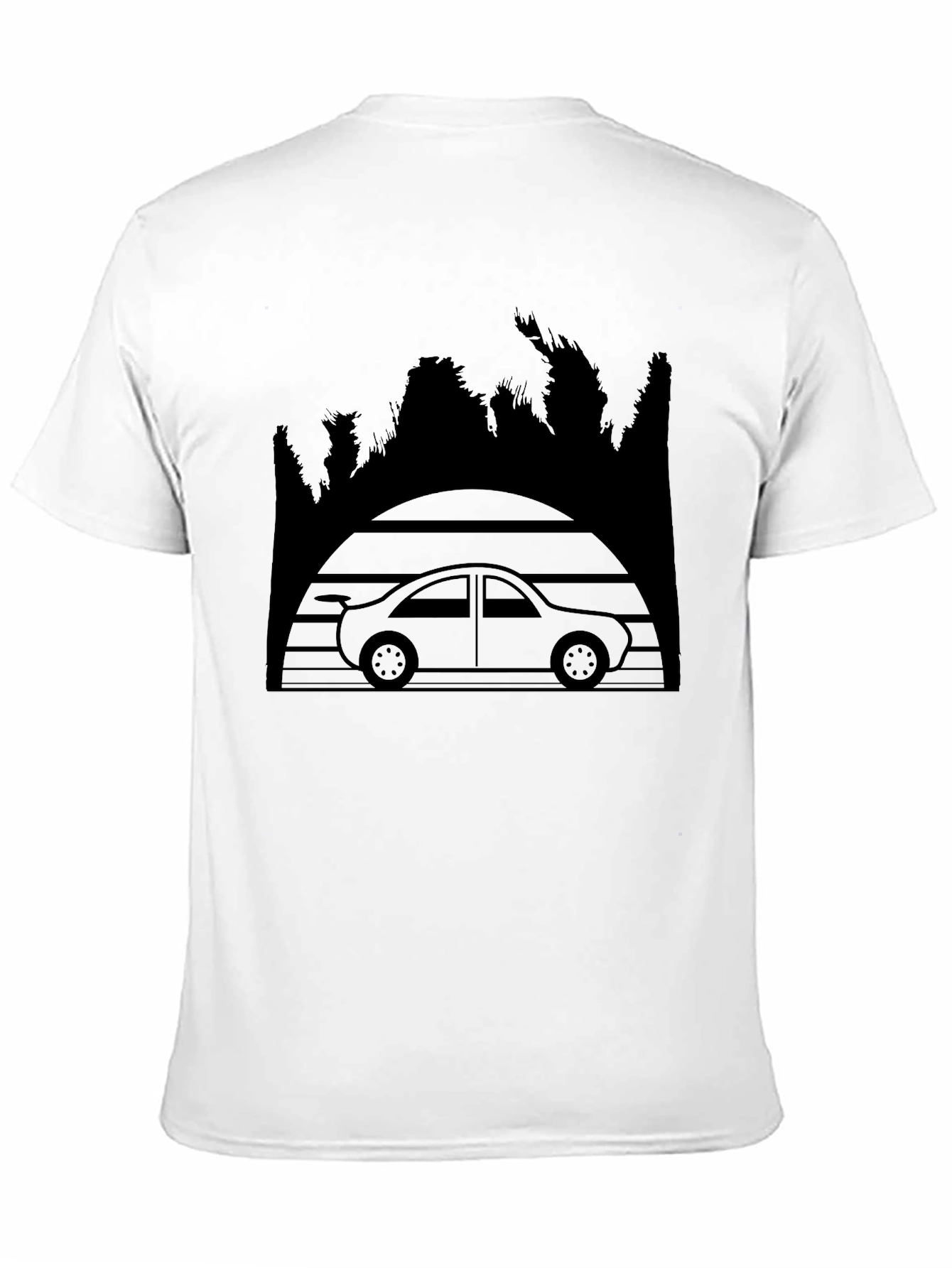 Retro Car T-Shirt - Classic Automotive Silhouette Design
