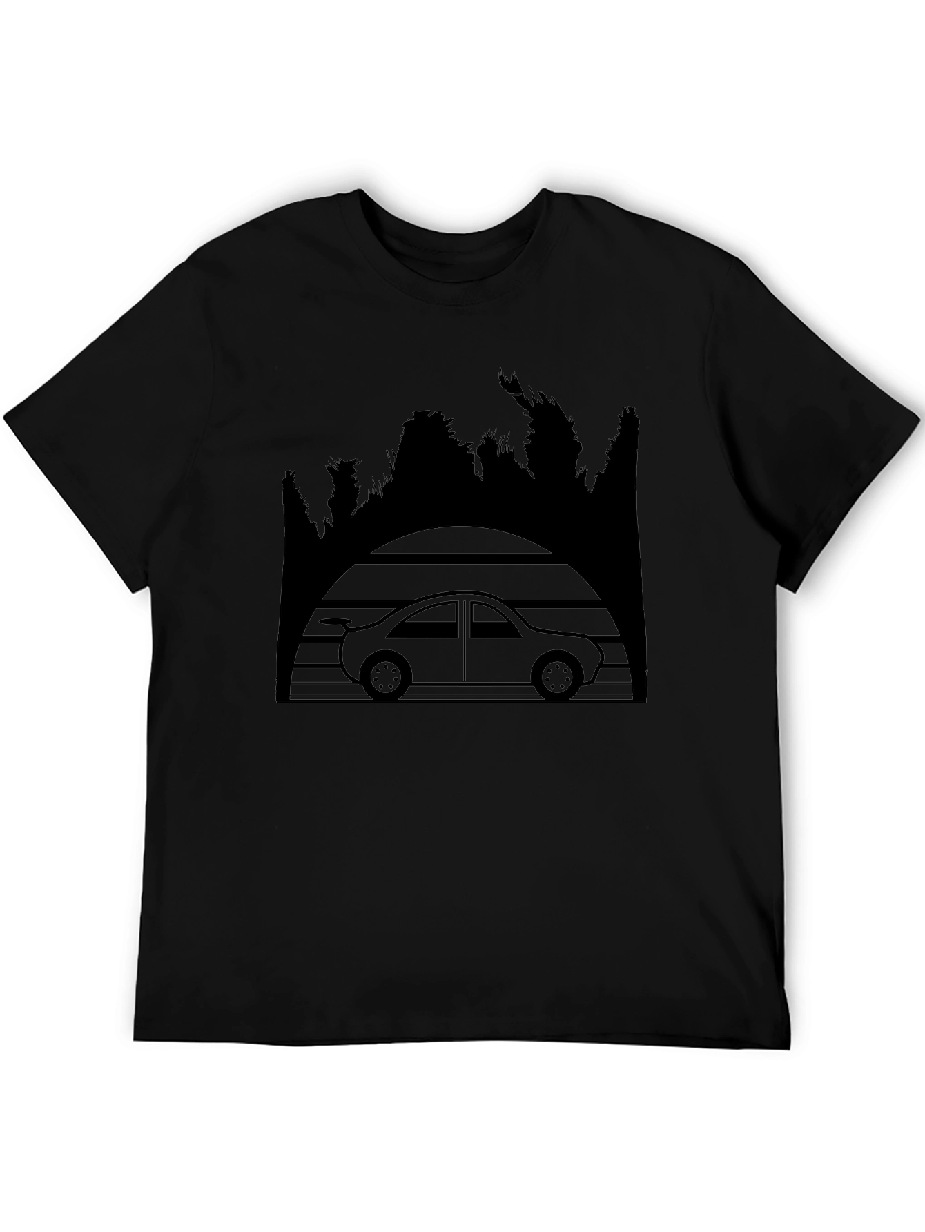 Retro Car T-Shirt - Classic Automotive Silhouette Design