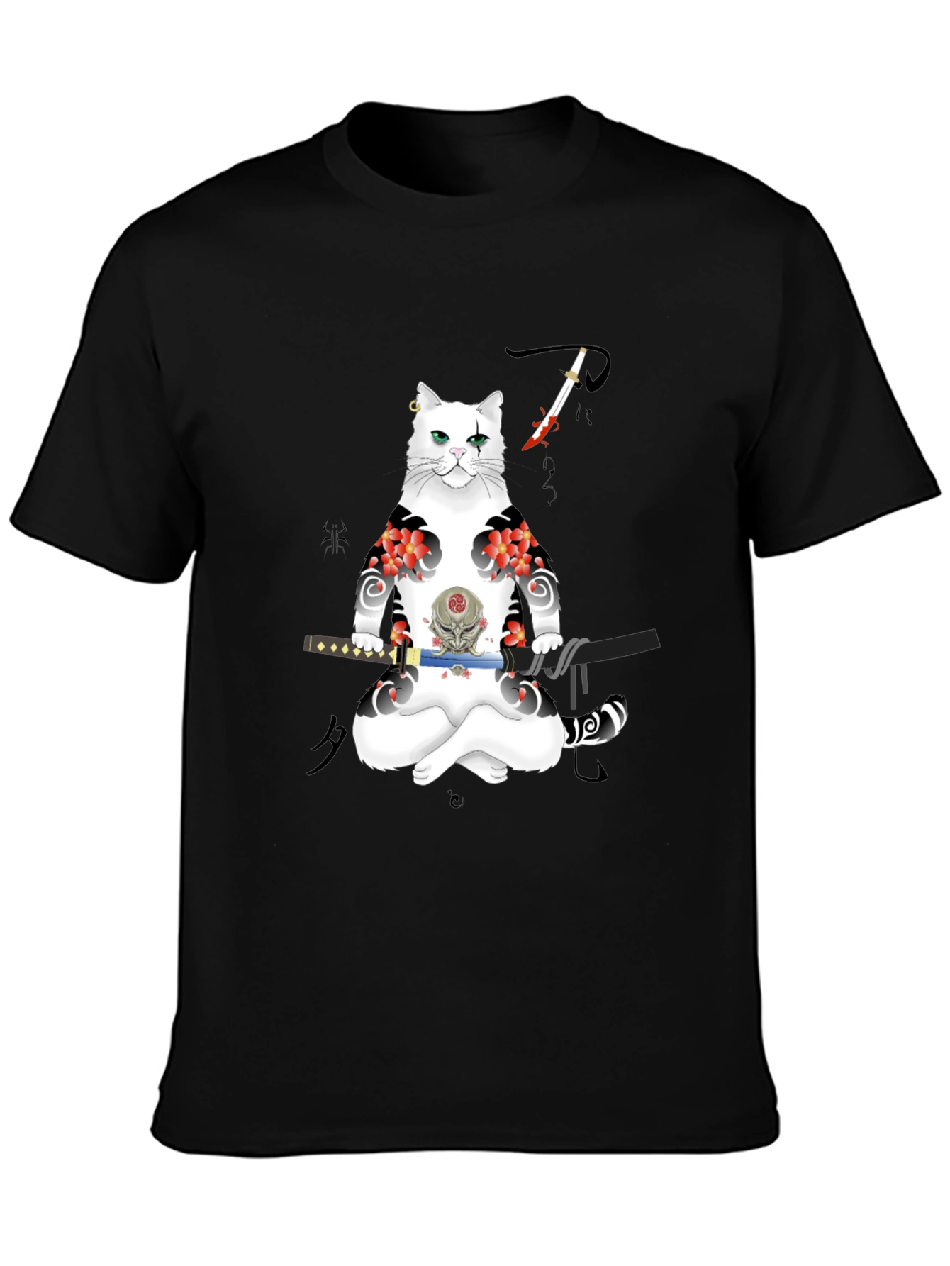 Samurai Cat T-Shirt: Unique Graphic Tee
