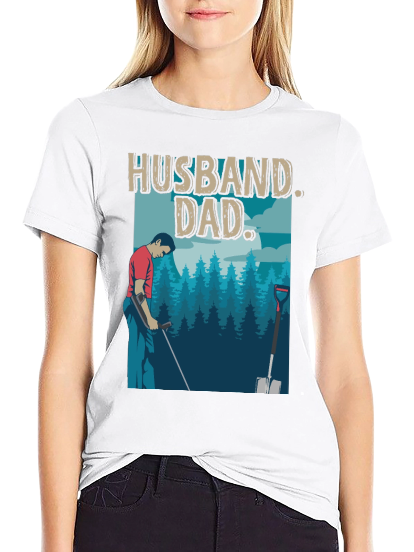 Husband Dad T-Shirt - Metal Detecting Gift