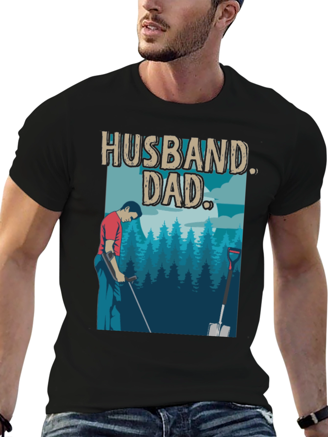 Husband Dad T-Shirt - Metal Detecting Gift