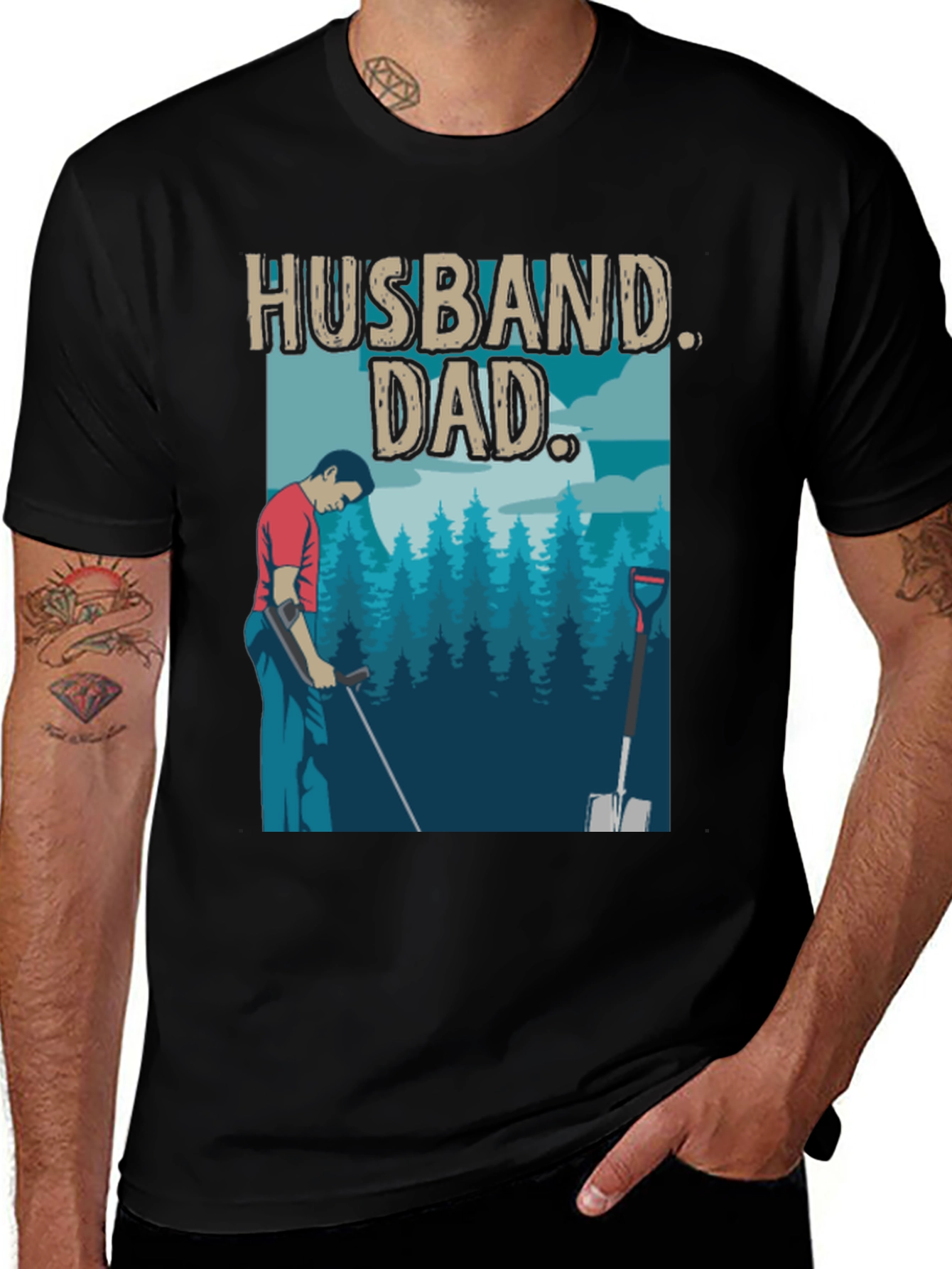 Husband Dad T-Shirt - Metal Detecting Gift