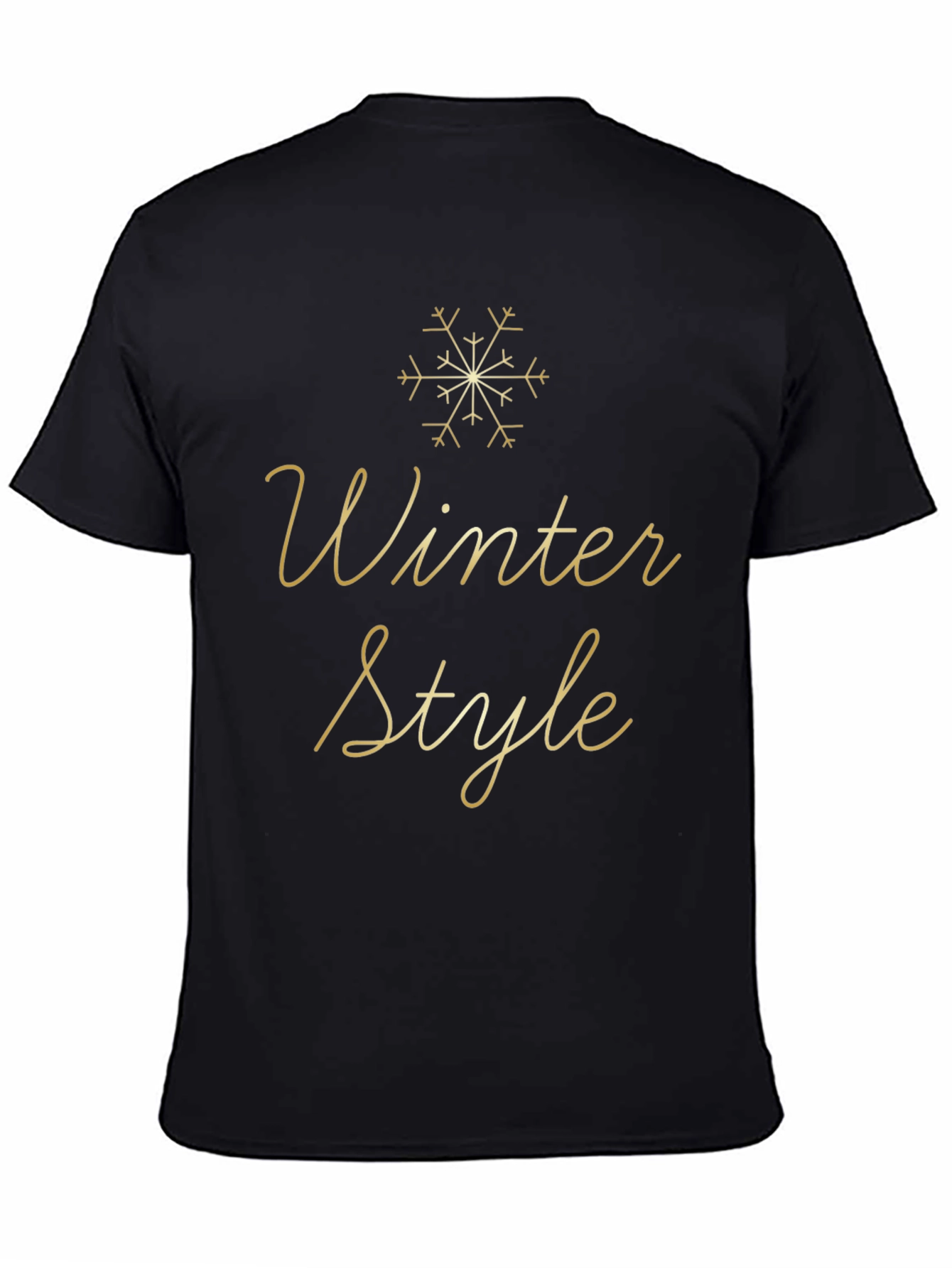 Winter Style Black T-Shirt