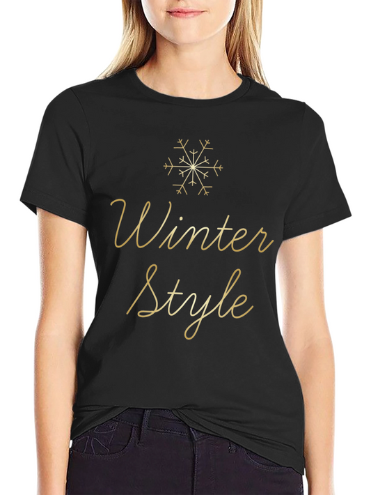 Winter Style Black T-Shirt