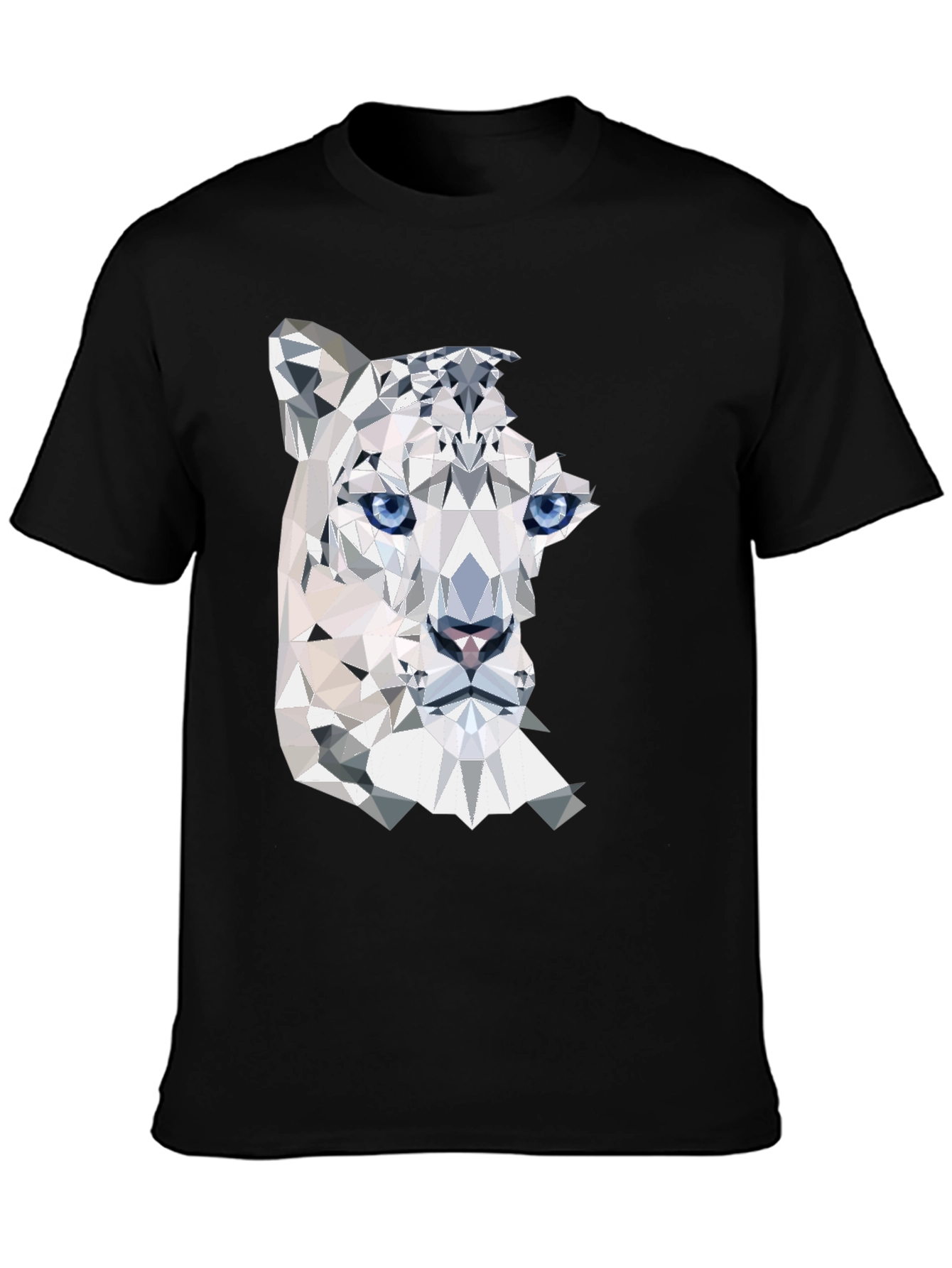 Geometric Snow Leopard Graphic Tee
