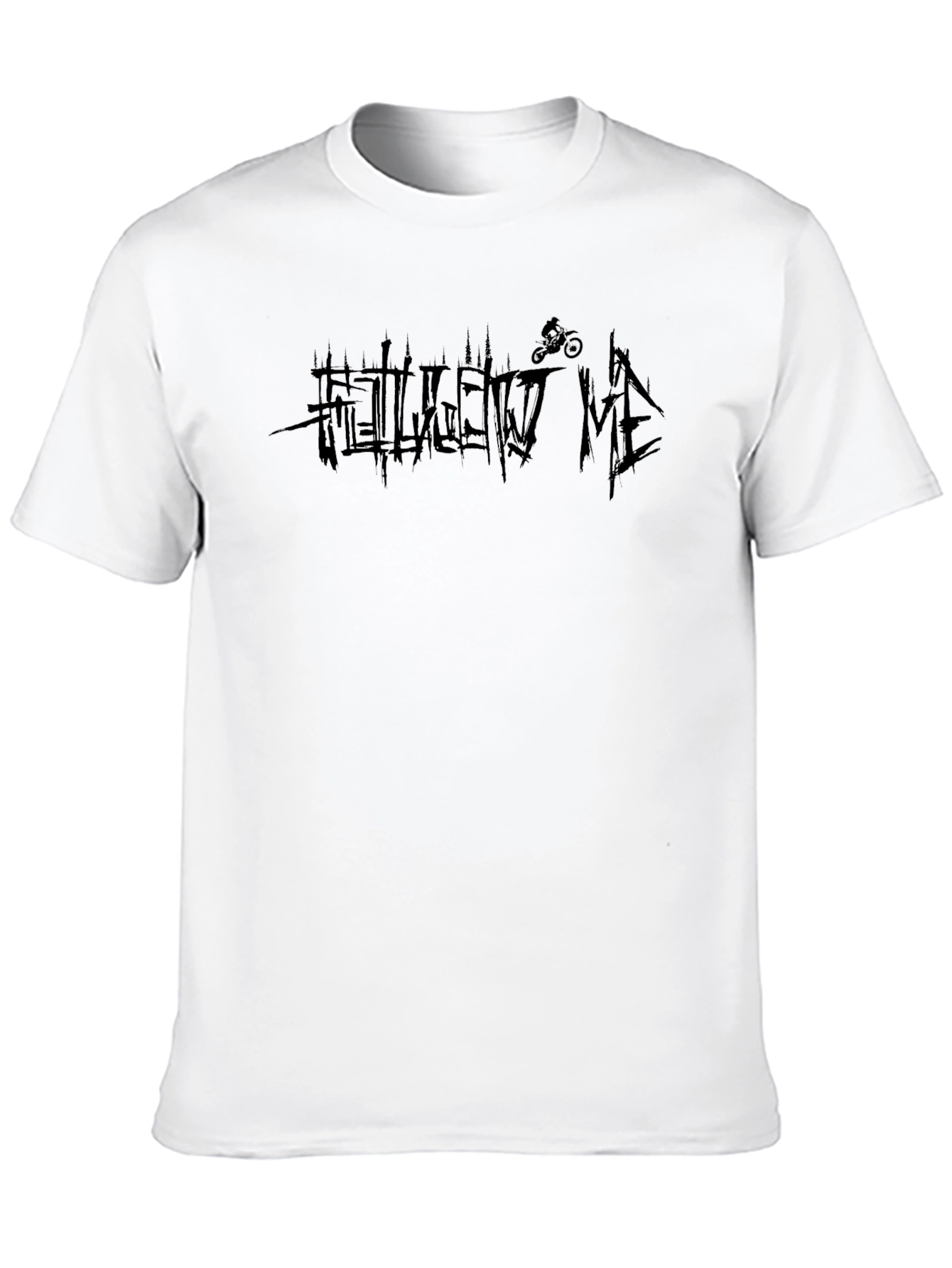 Follow Me Black Graphic Tee