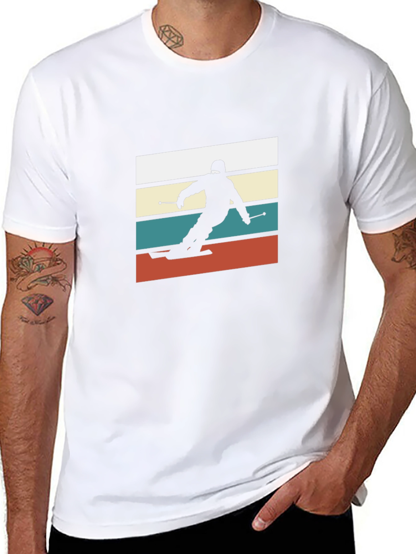 Retro Ski T-Shirt - Black