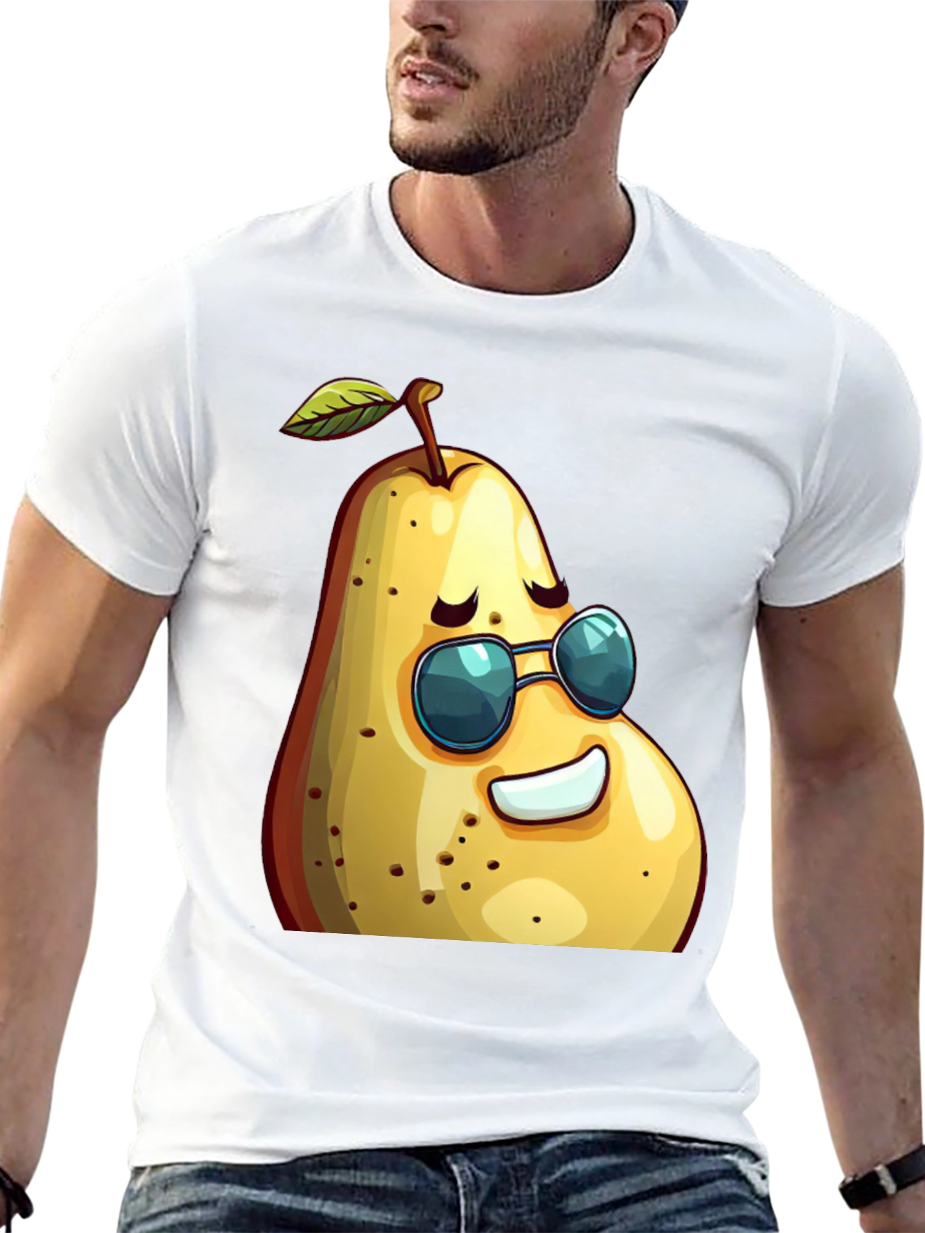 Cool Pear Graphic Tee - Unisex Black T-Shirt