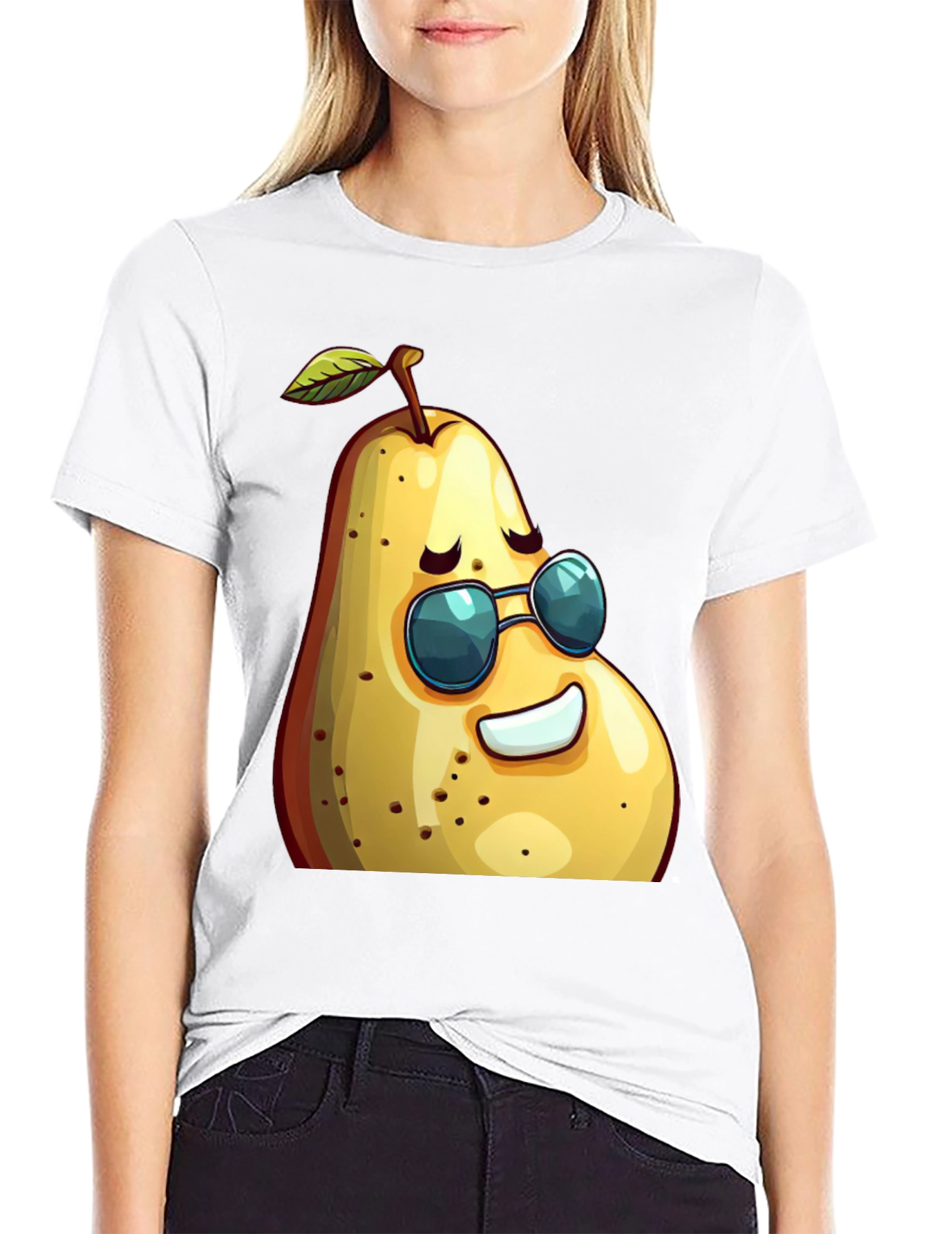 Cool Pear Graphic Tee - Unisex Black T-Shirt