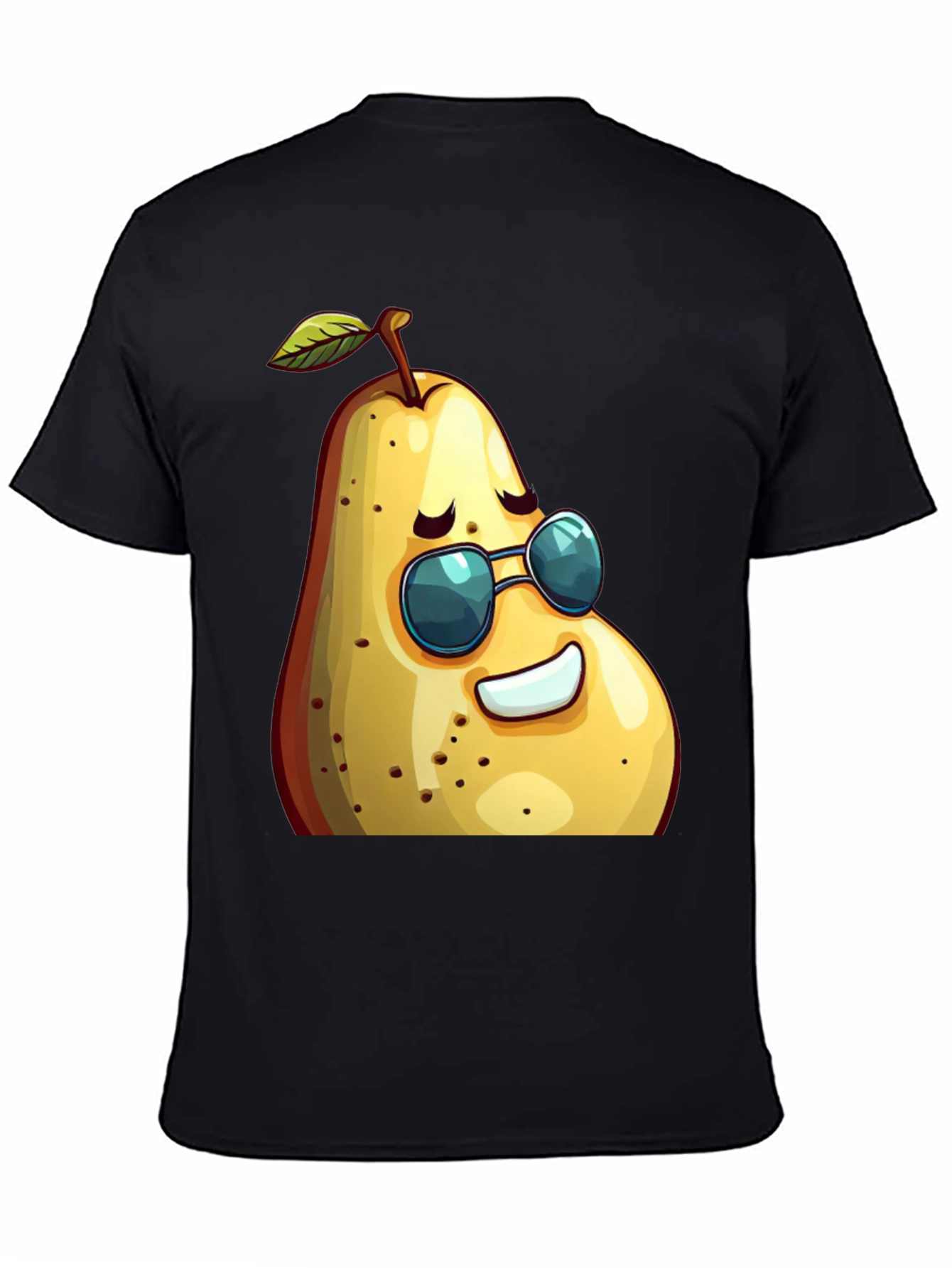 Cool Pear Graphic Tee - Unisex Black T-Shirt
