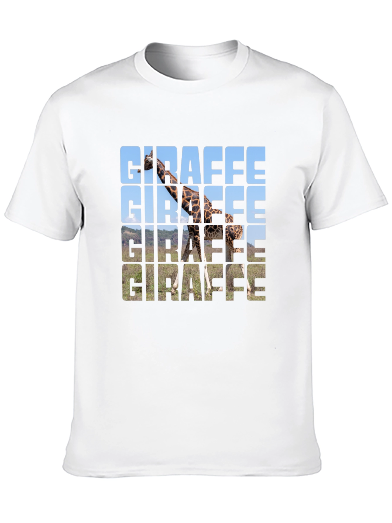 Giraffe Print Black T-Shirt - Animal Lover Tee