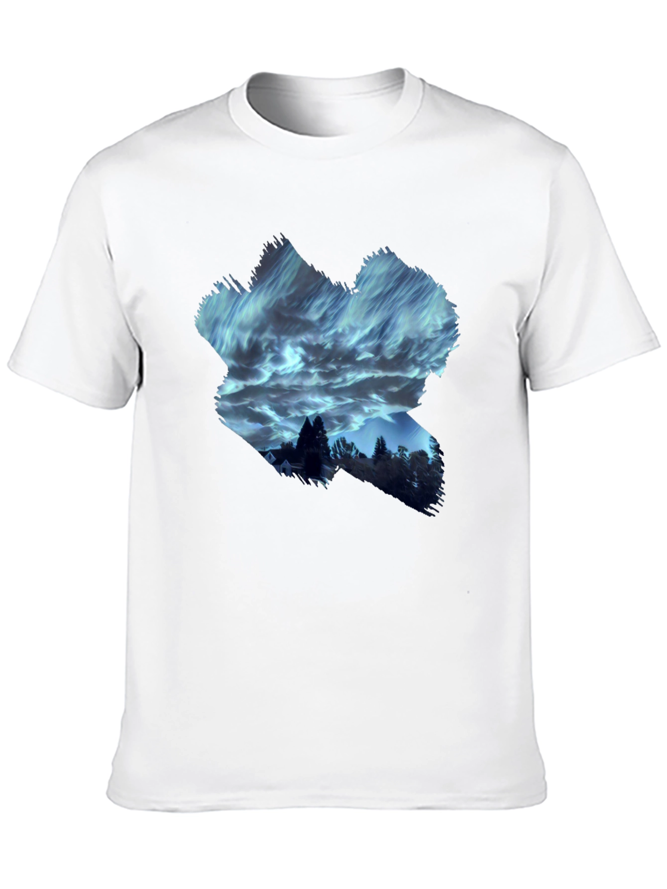 Aurora Night Sky T-Shirt - Unique Graphic Tee