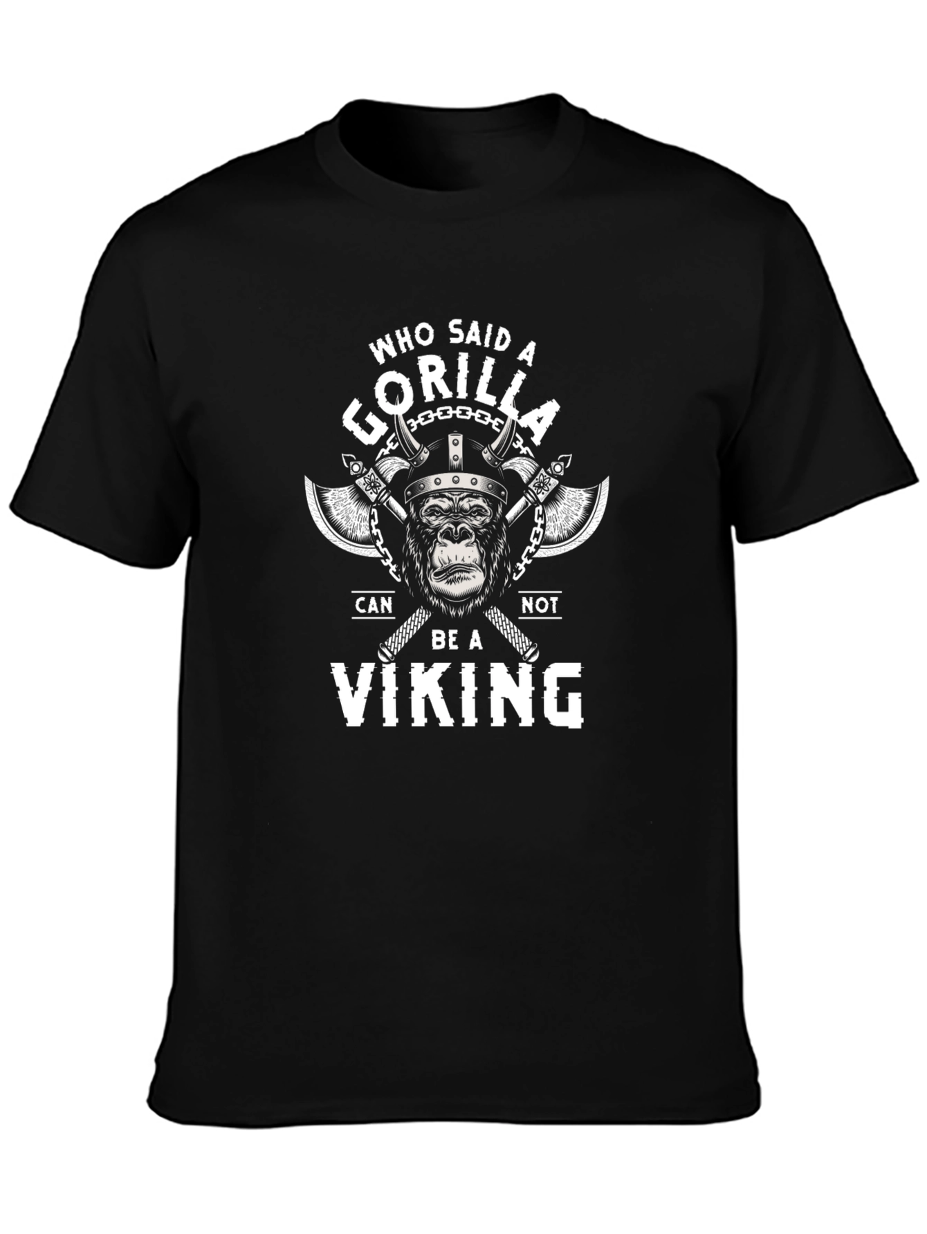 Gorilla Viking T-Shirt - Funny Graphic Tee