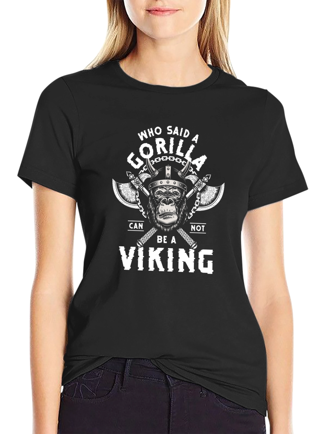 Gorilla Viking T-Shirt - Funny Graphic Tee