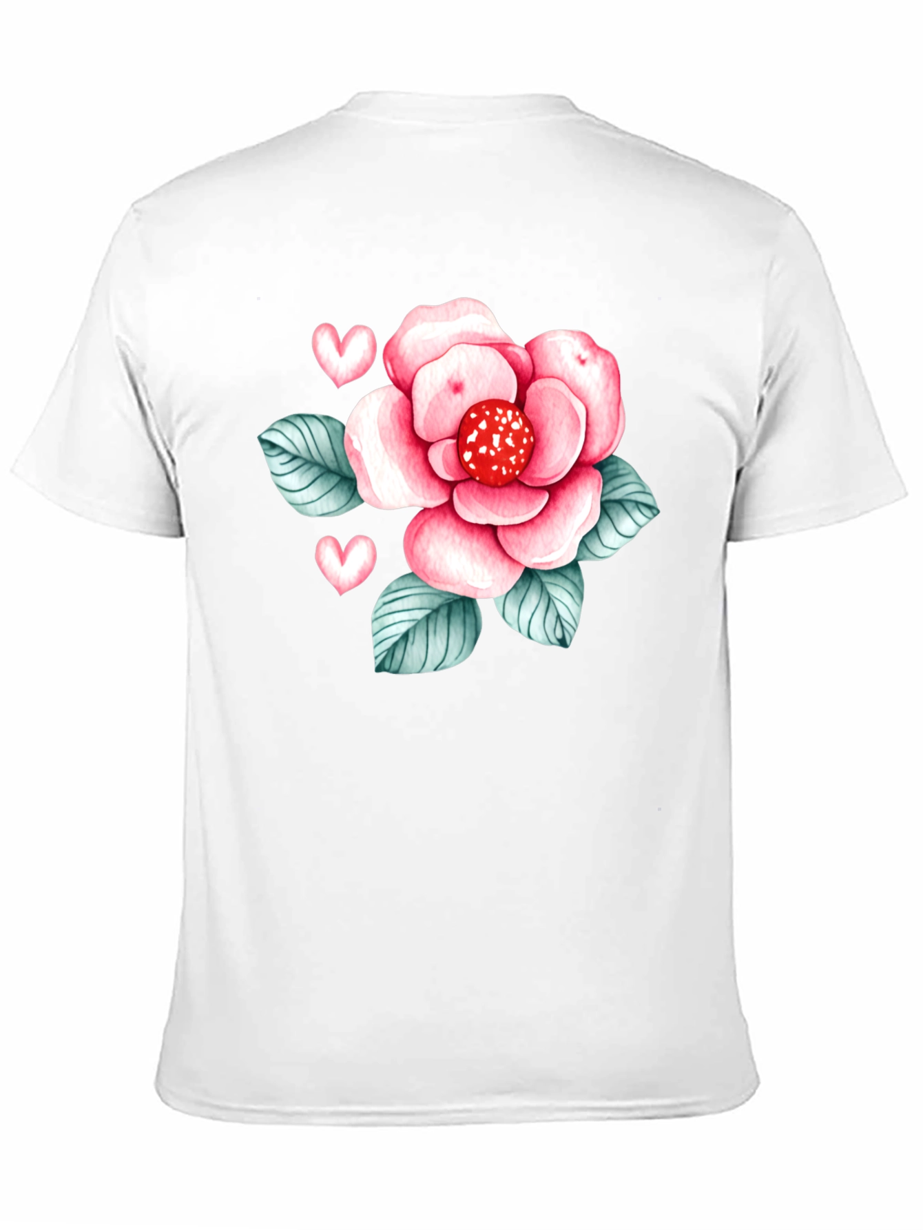 Floral Heart Graphic Tee - Stylish Black Shirt