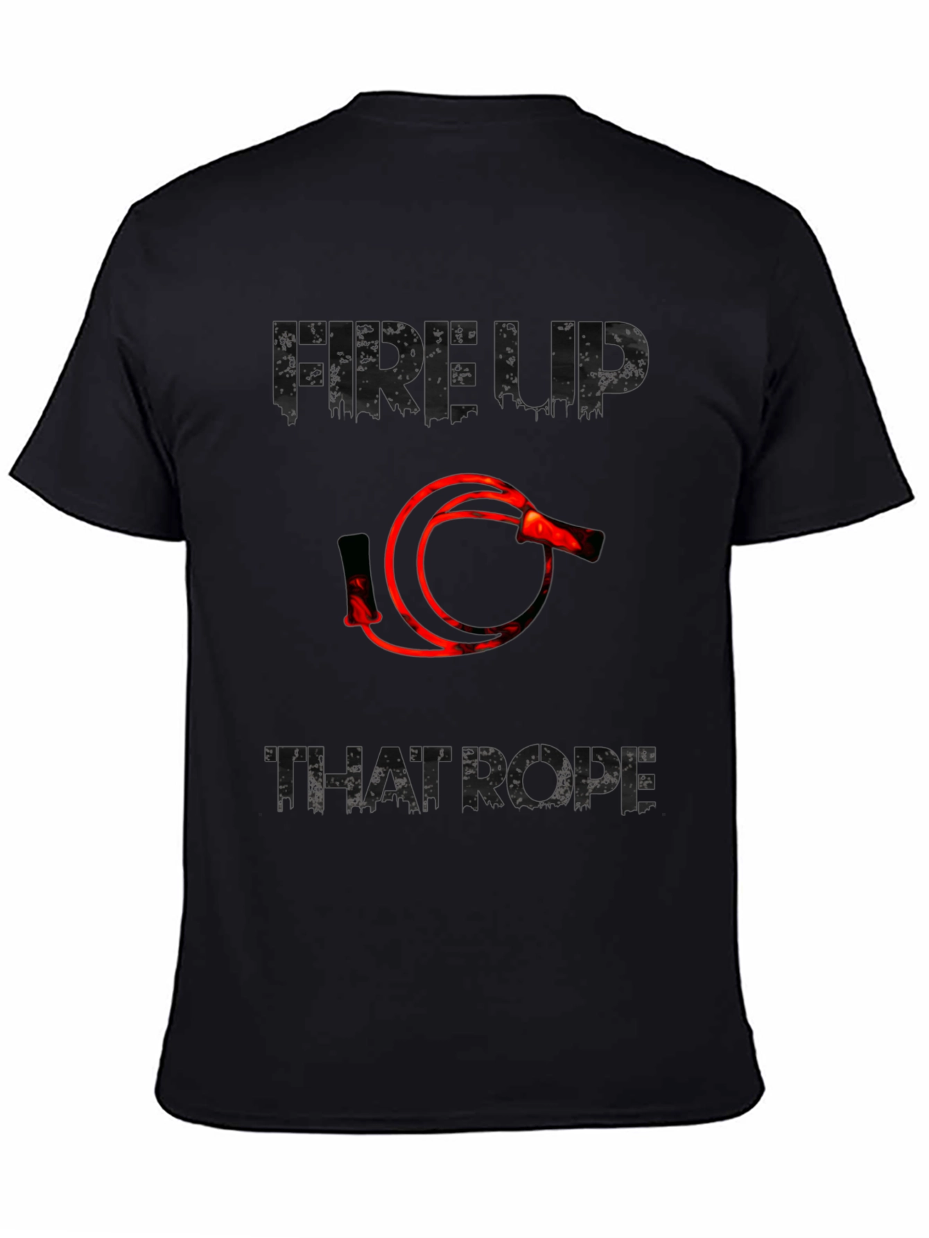 Fire Up That Rope Graphic Tee - Black