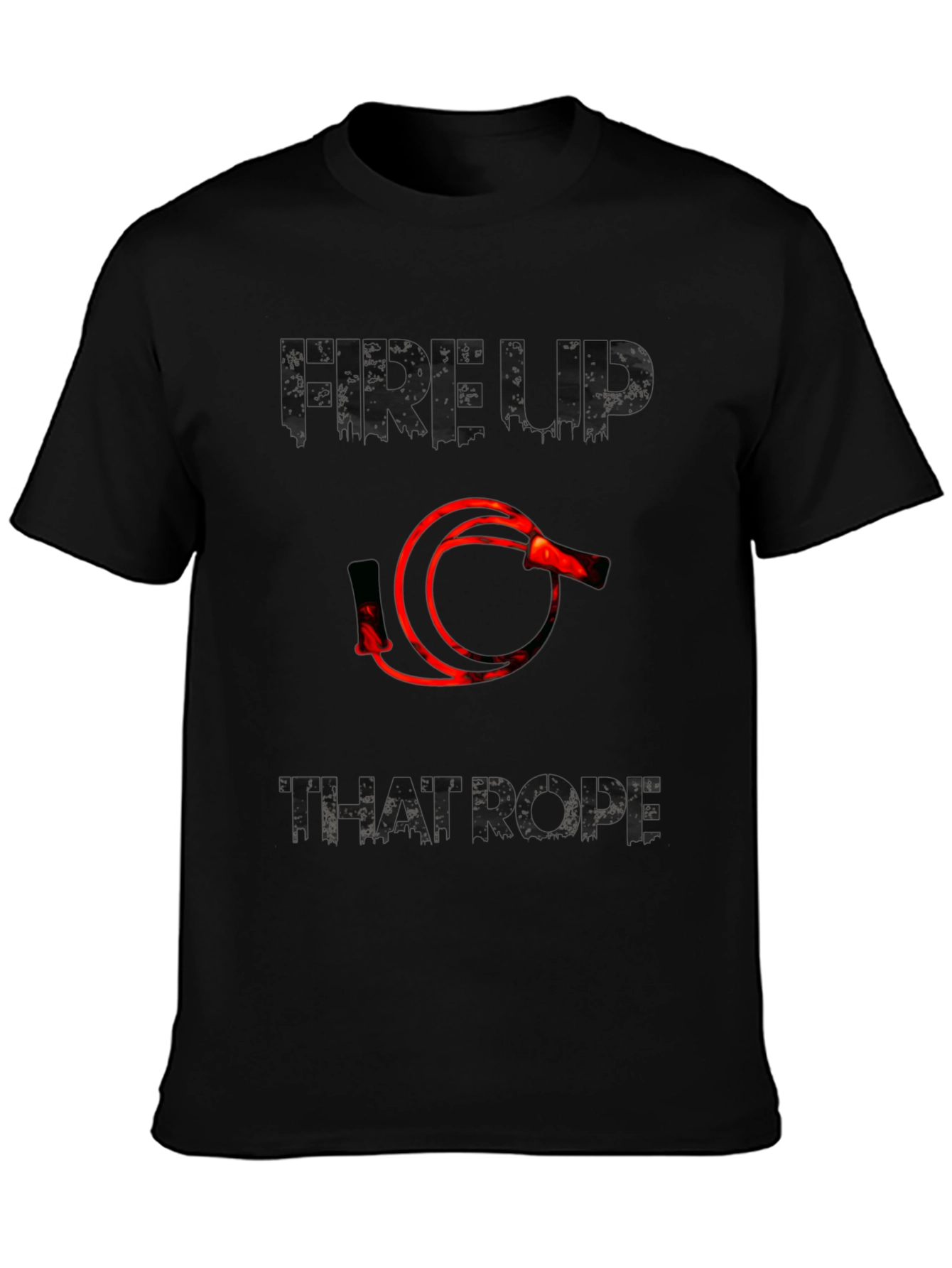 Fire Up That Rope Graphic Tee - Black