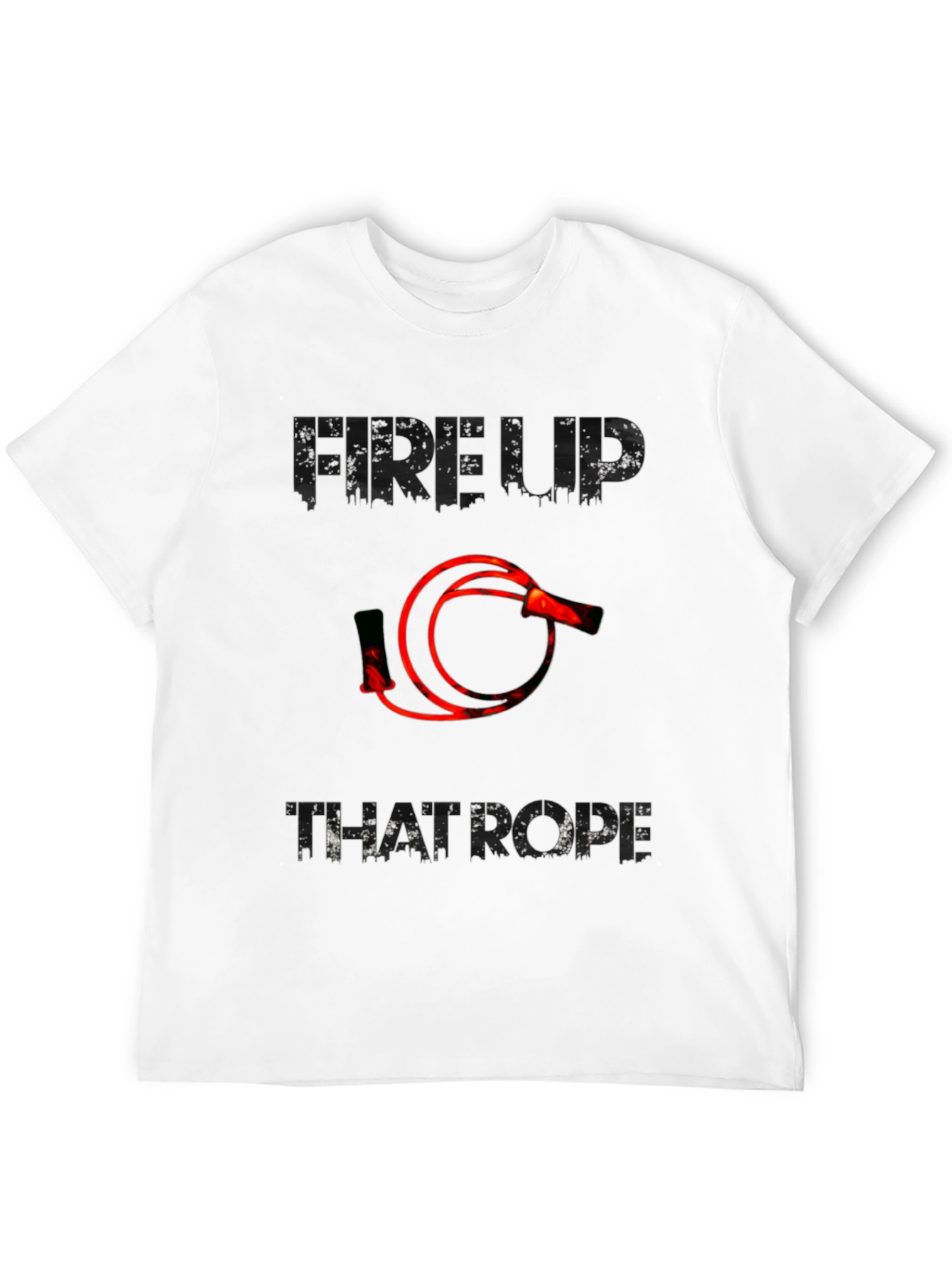 Fire Up That Rope Graphic Tee - Black