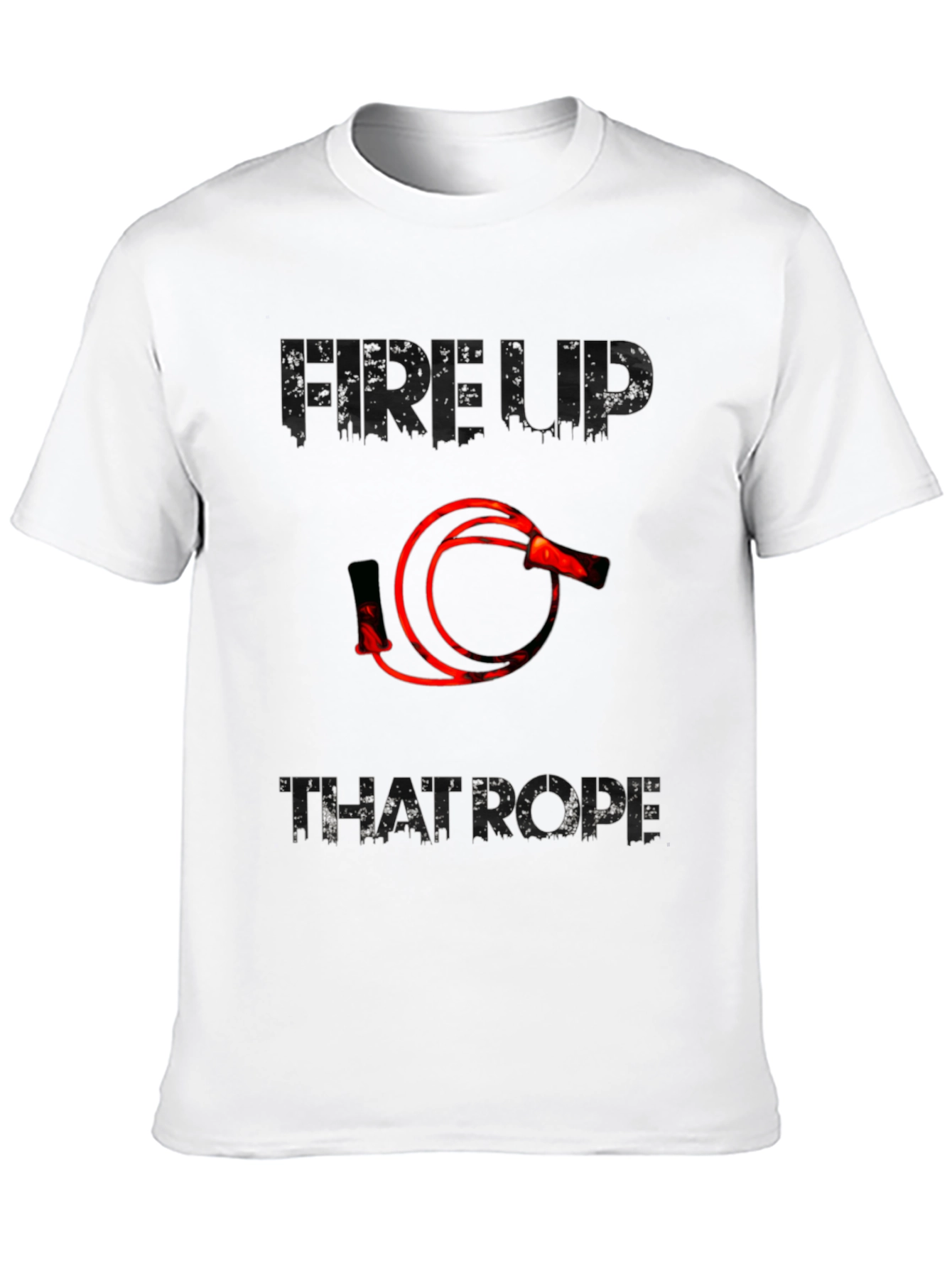 Fire Up That Rope Graphic Tee - Black