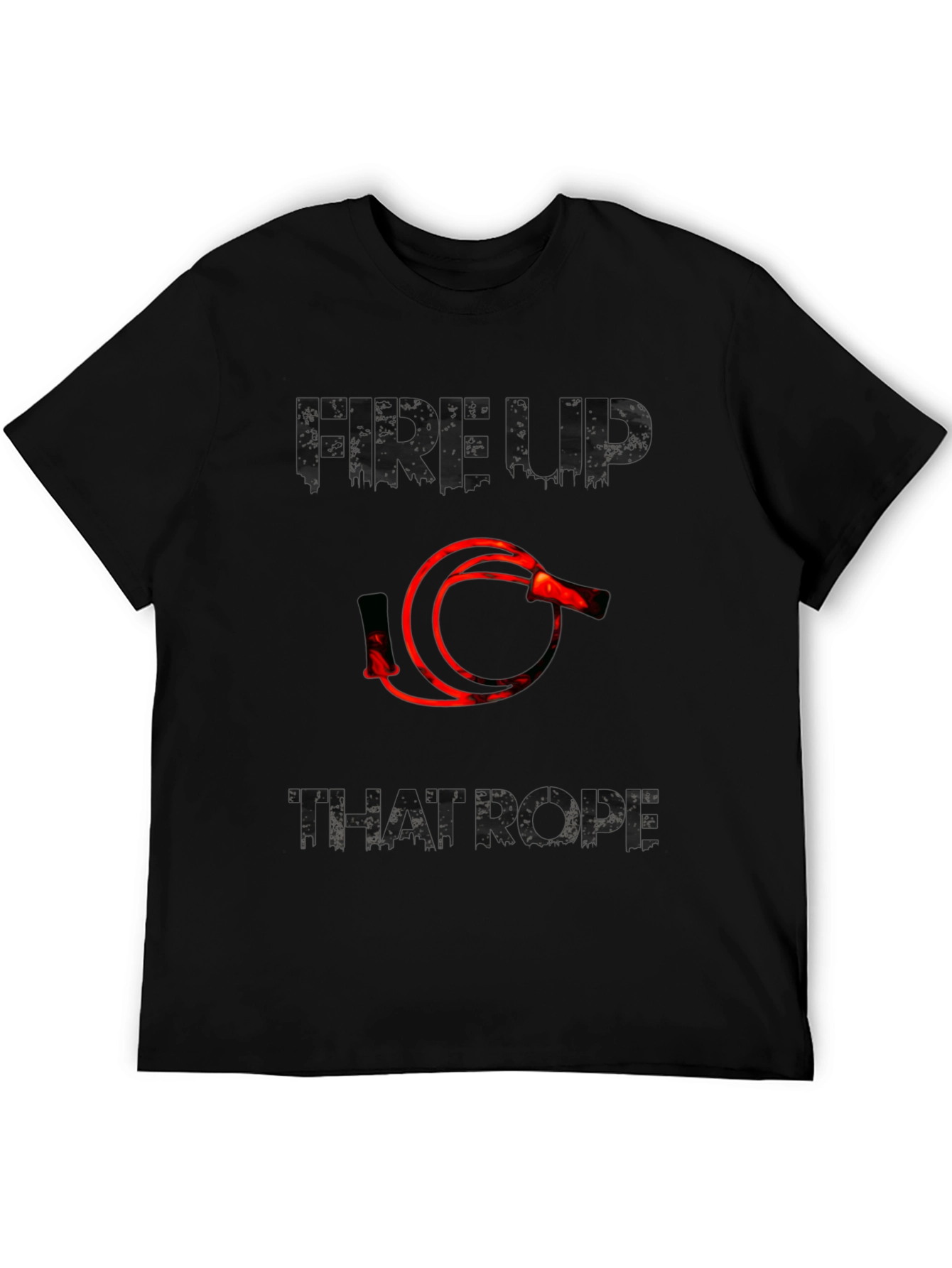 Fire Up That Rope Graphic Tee - Black