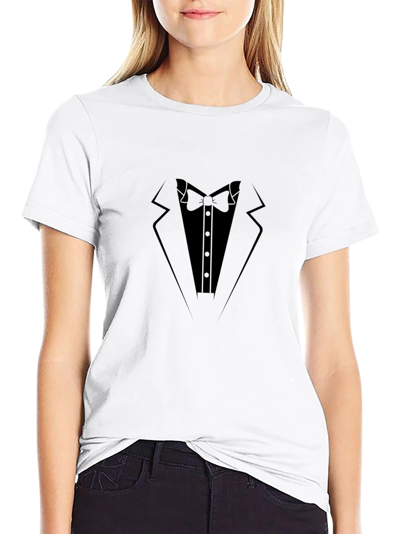 Black Tuxedo T-Shirt - Instant Formal Fun!