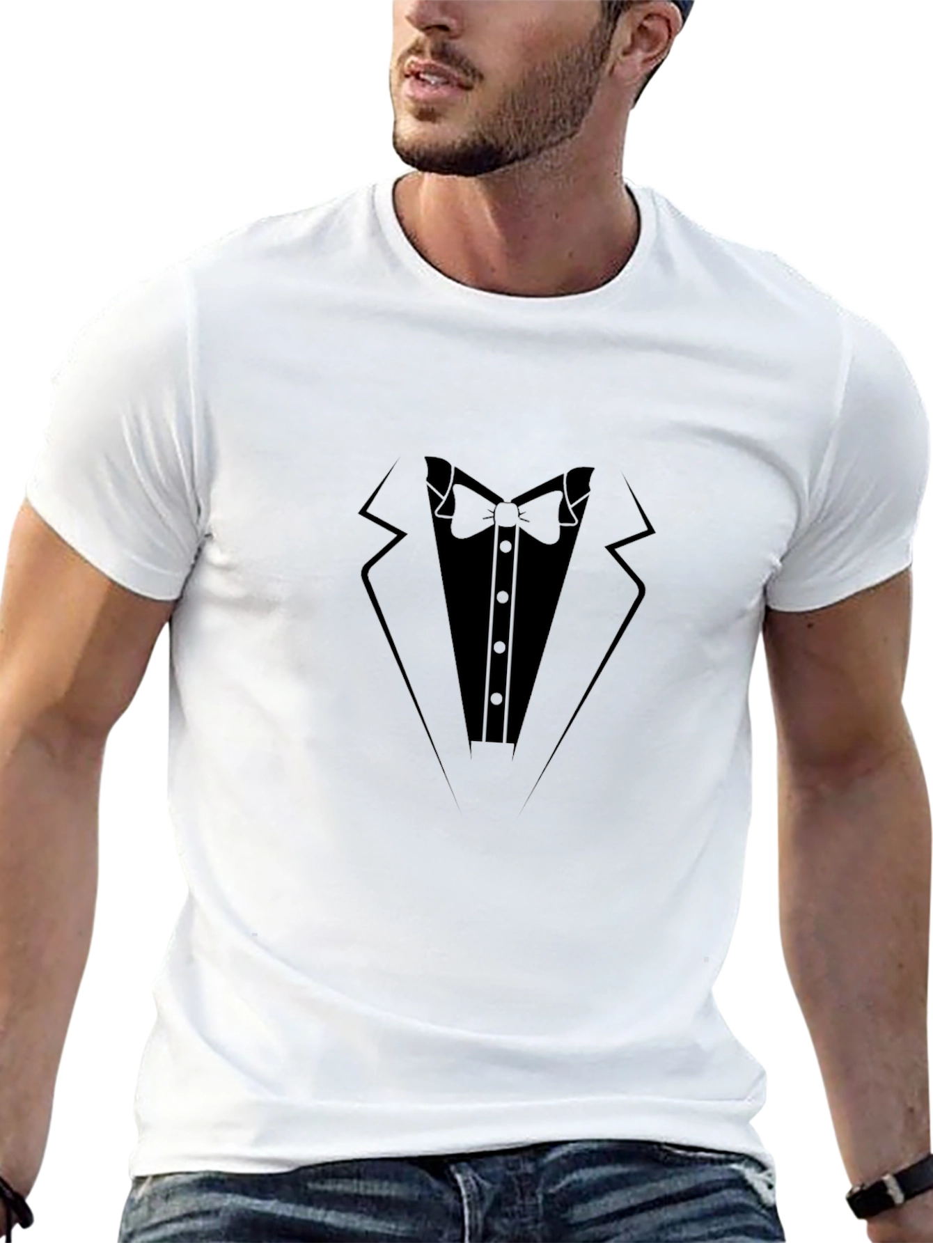 Black Tuxedo T-Shirt - Instant Formal Fun!
