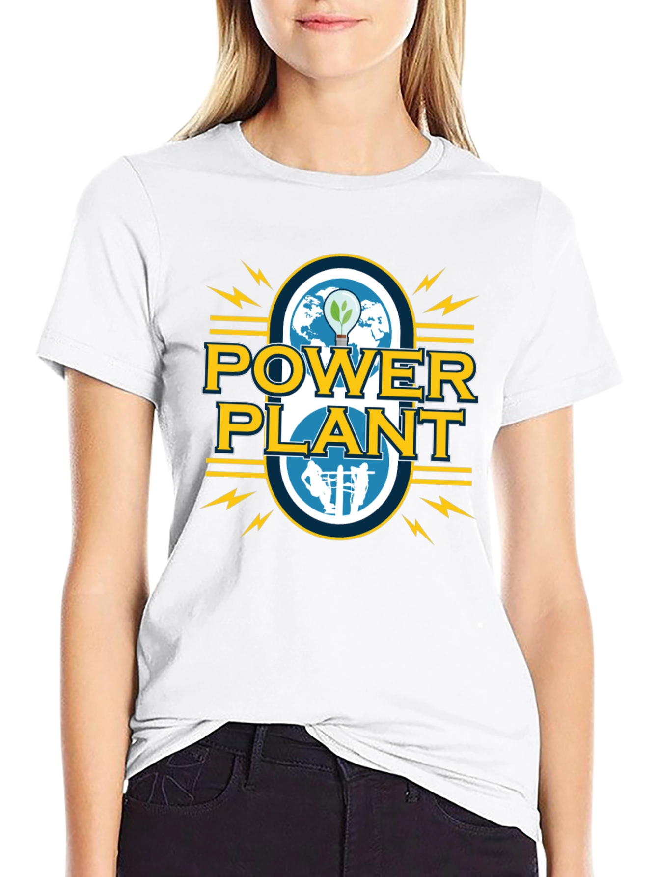 Power Plant Graphic Tee - Sustainable Energy T-Shirt