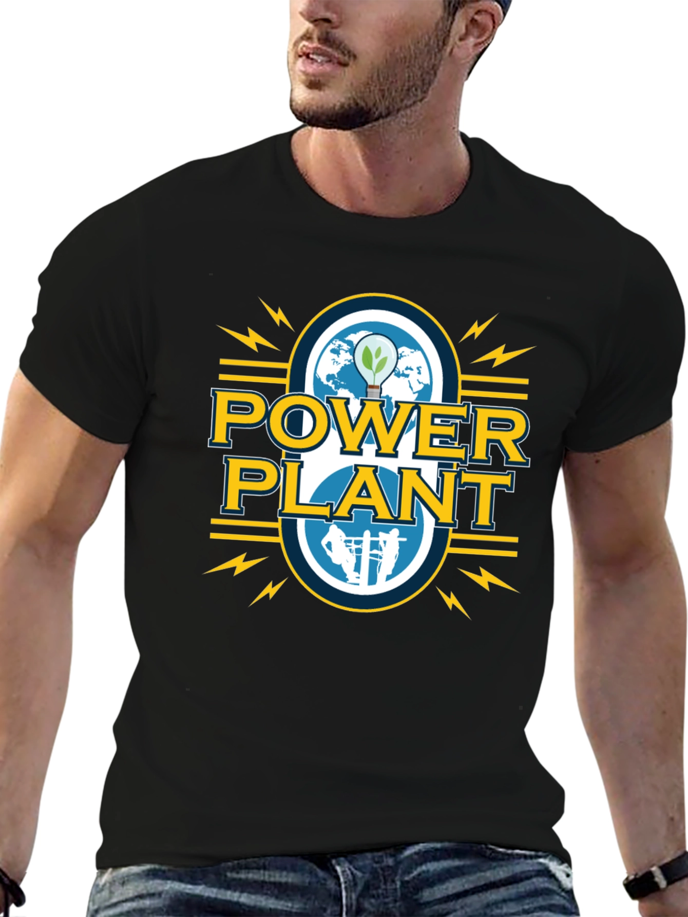 Power Plant Graphic Tee - Sustainable Energy T-Shirt