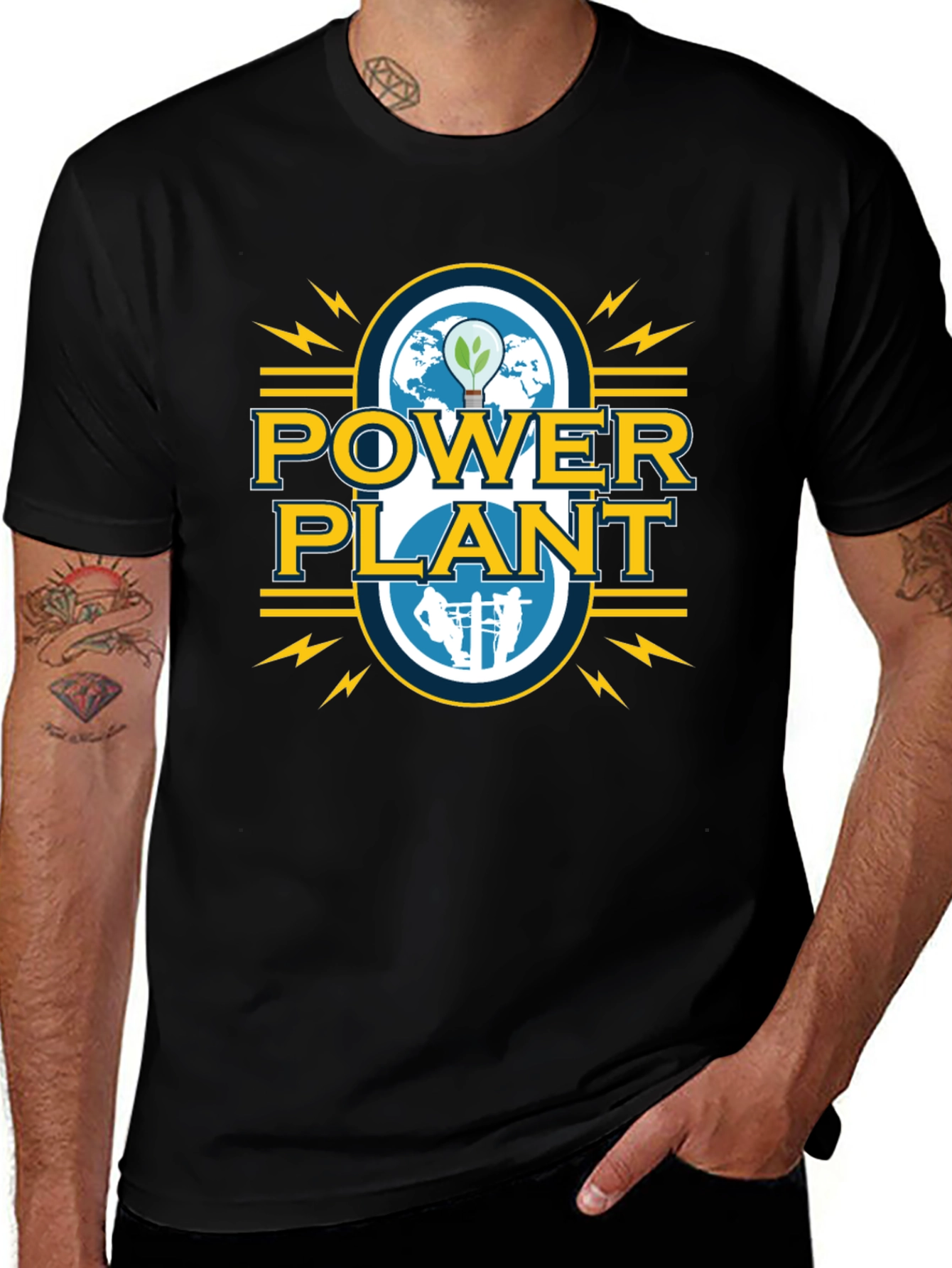 Power Plant Graphic Tee - Sustainable Energy T-Shirt