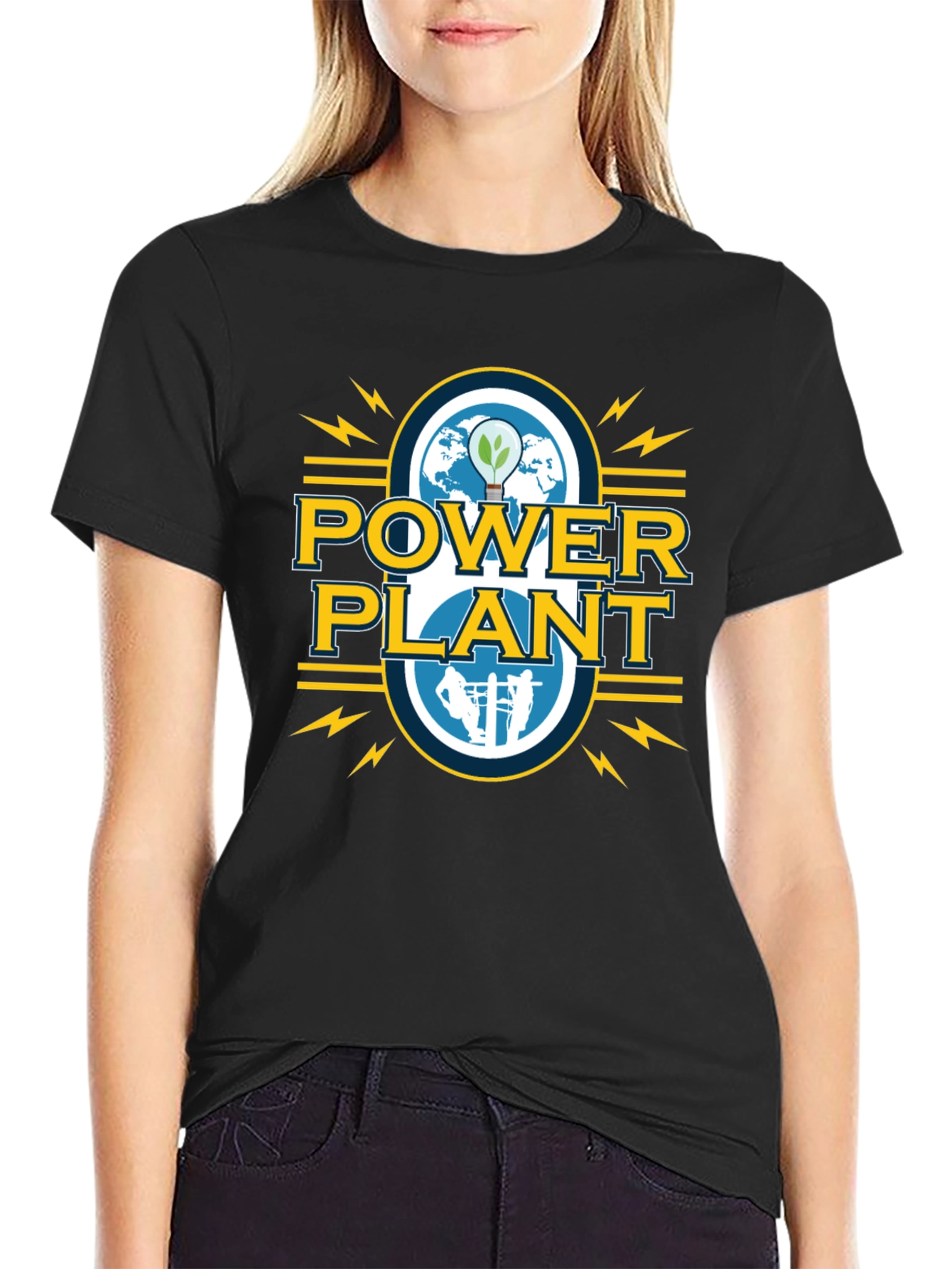Power Plant Graphic Tee - Sustainable Energy T-Shirt