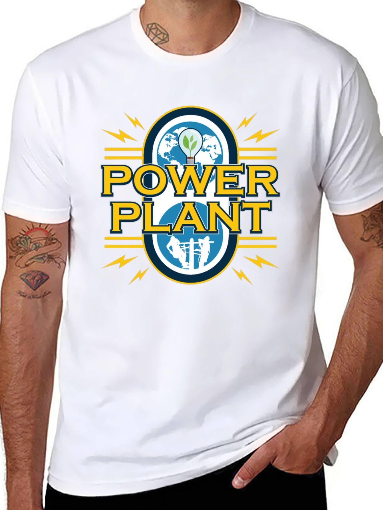 Power Plant Graphic Tee - Sustainable Energy T-Shirt