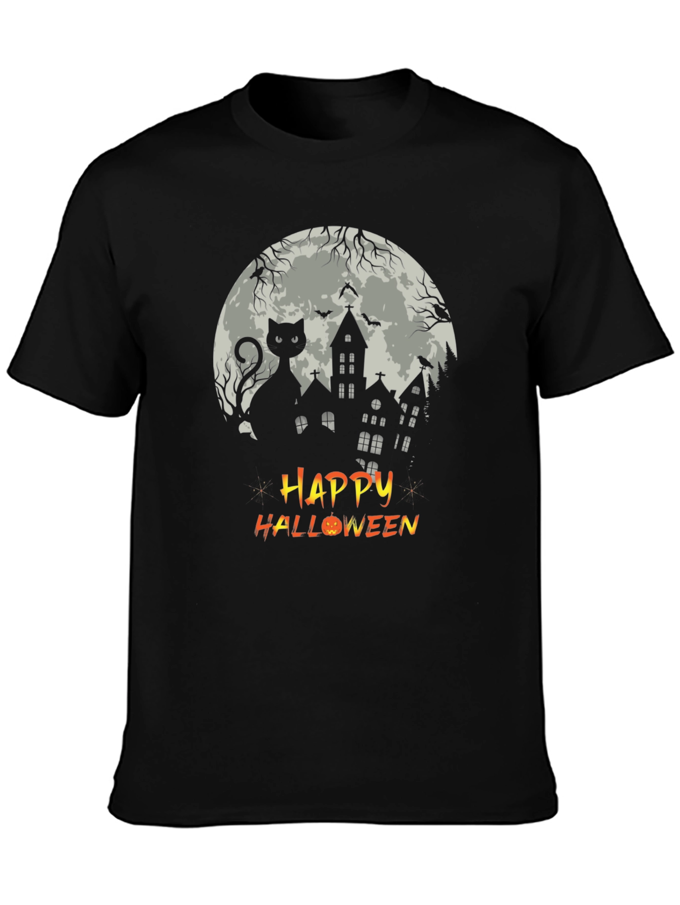 Halloween Black Cat T-Shirt - Spooky Season Tee