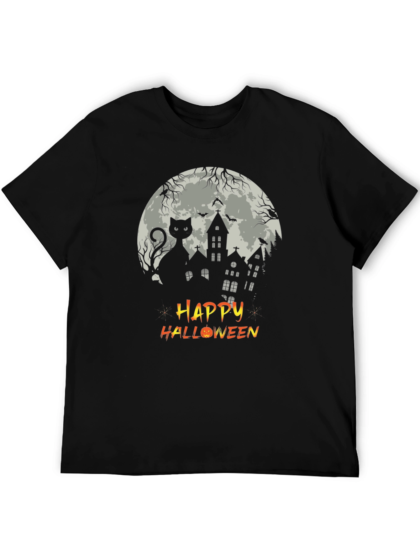 Halloween Black Cat T-Shirt - Spooky Season Tee