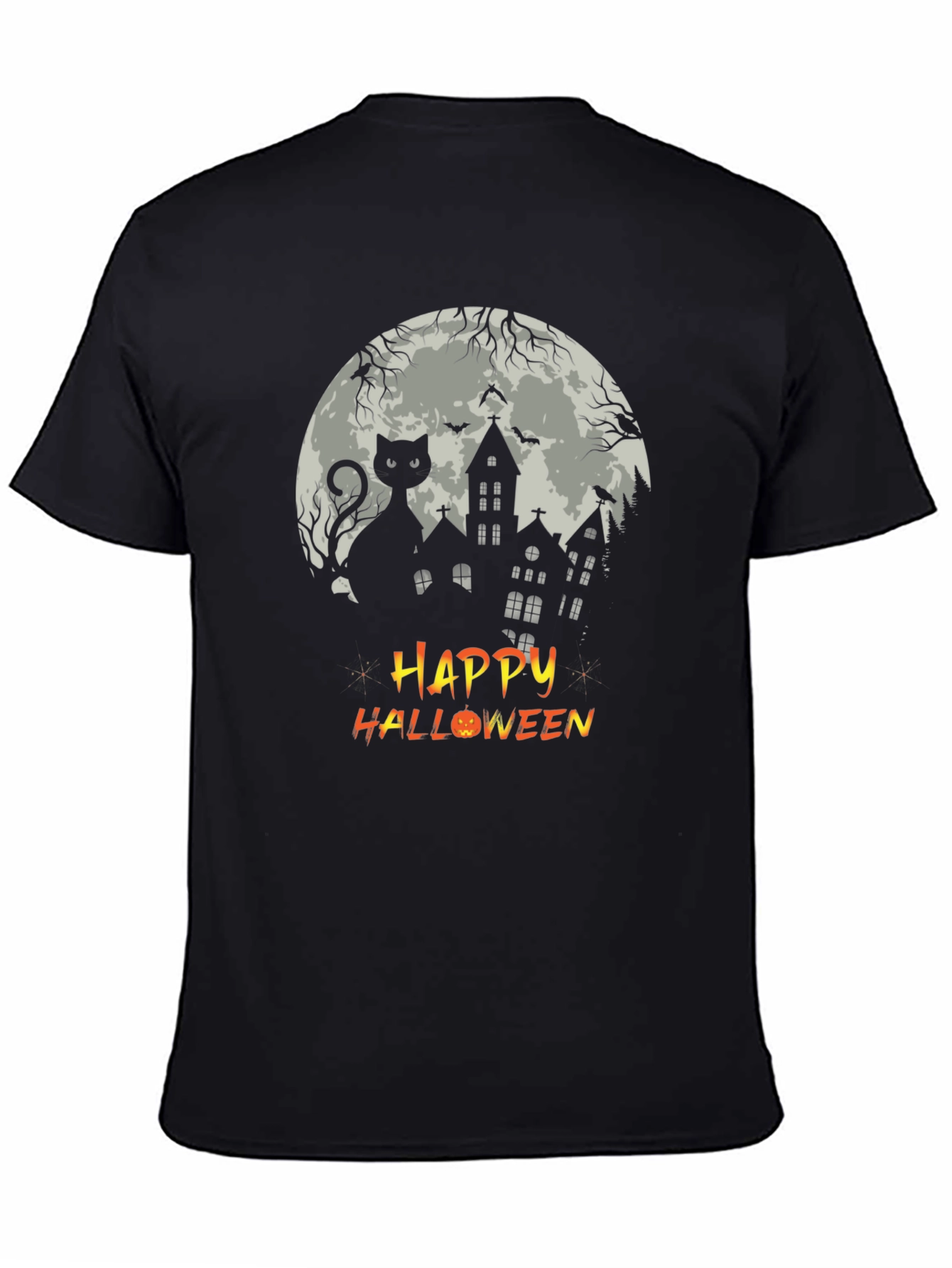 Halloween Black Cat T-Shirt - Spooky Season Tee